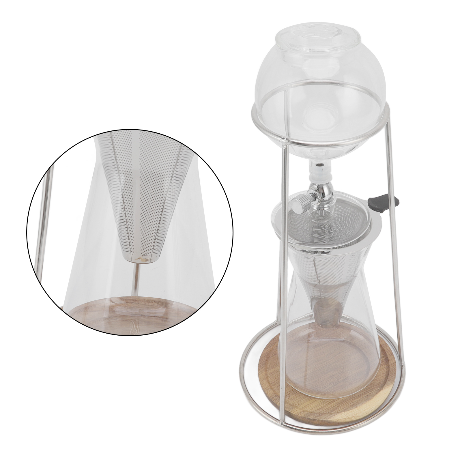 600-ml-eiskaffeespender, Amerikanische Kaffeemaschine Mit Wiederverwendbarer Glaskaraffe, Kaltbierkrug, Filterkaffeemaschine (extra Große Größe)