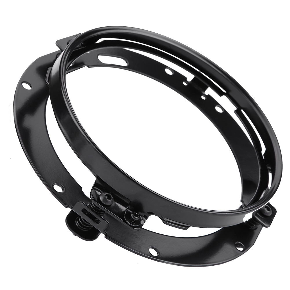 7-zoll-zierring Aus Schwarzem, Galvanisiertem Metall Für Motorradscheinwerferverlängerung