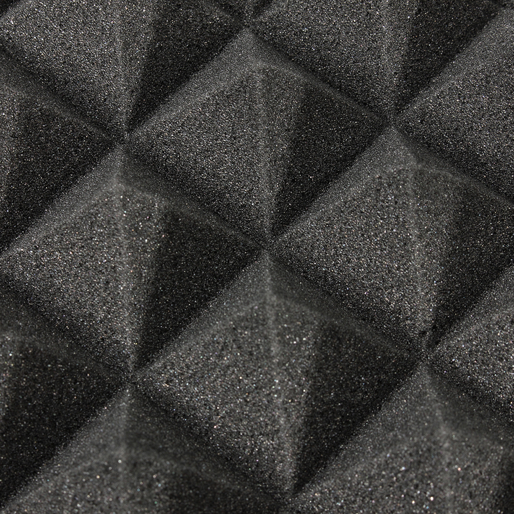 Neue Pyramiden-akustikpaneele Mit 12 Spikes, Umweltfreundlicher, Schwer Entflammbarer Schalldämmschaum (30x30x2,5cm, 12 Spikes, Hohe Dichte, Schwarz, 12er-packung)