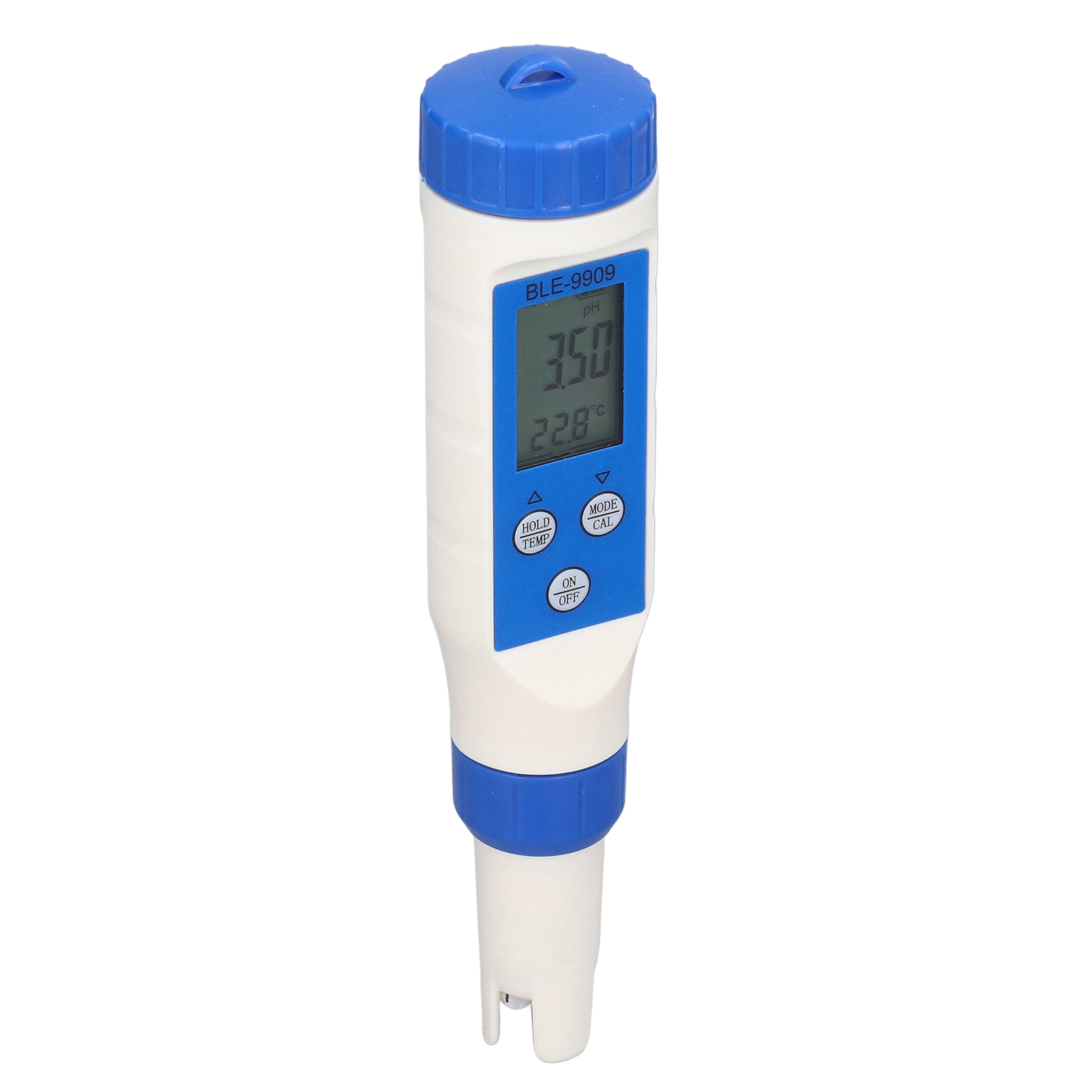 Ble-9909 Intelligenter 5-in-1 Bluetooth Digitaler Wasseranalysator: Ph-wert, Tds, Ec-wert, Salzgehalt Und Temperatur Mit Hintergrundbeleuchtung (ohne Pulverset, Ohne Batterien)