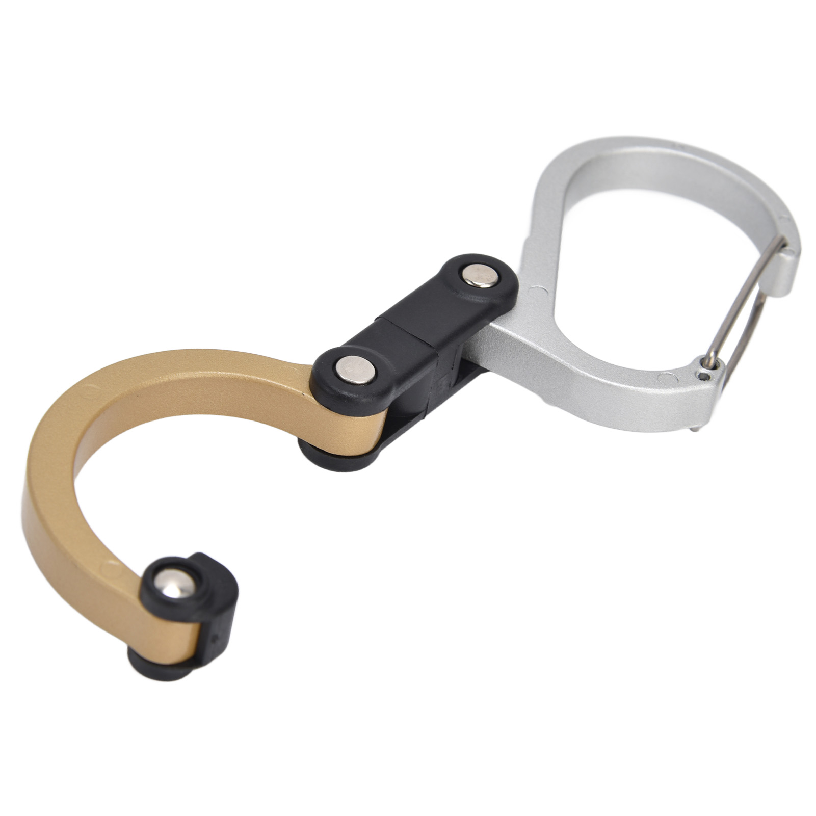 Set D Aus Mehrzweck-karabinern Aus Goldfarbenem Aluminium Für Outdoor-aktivitäten
