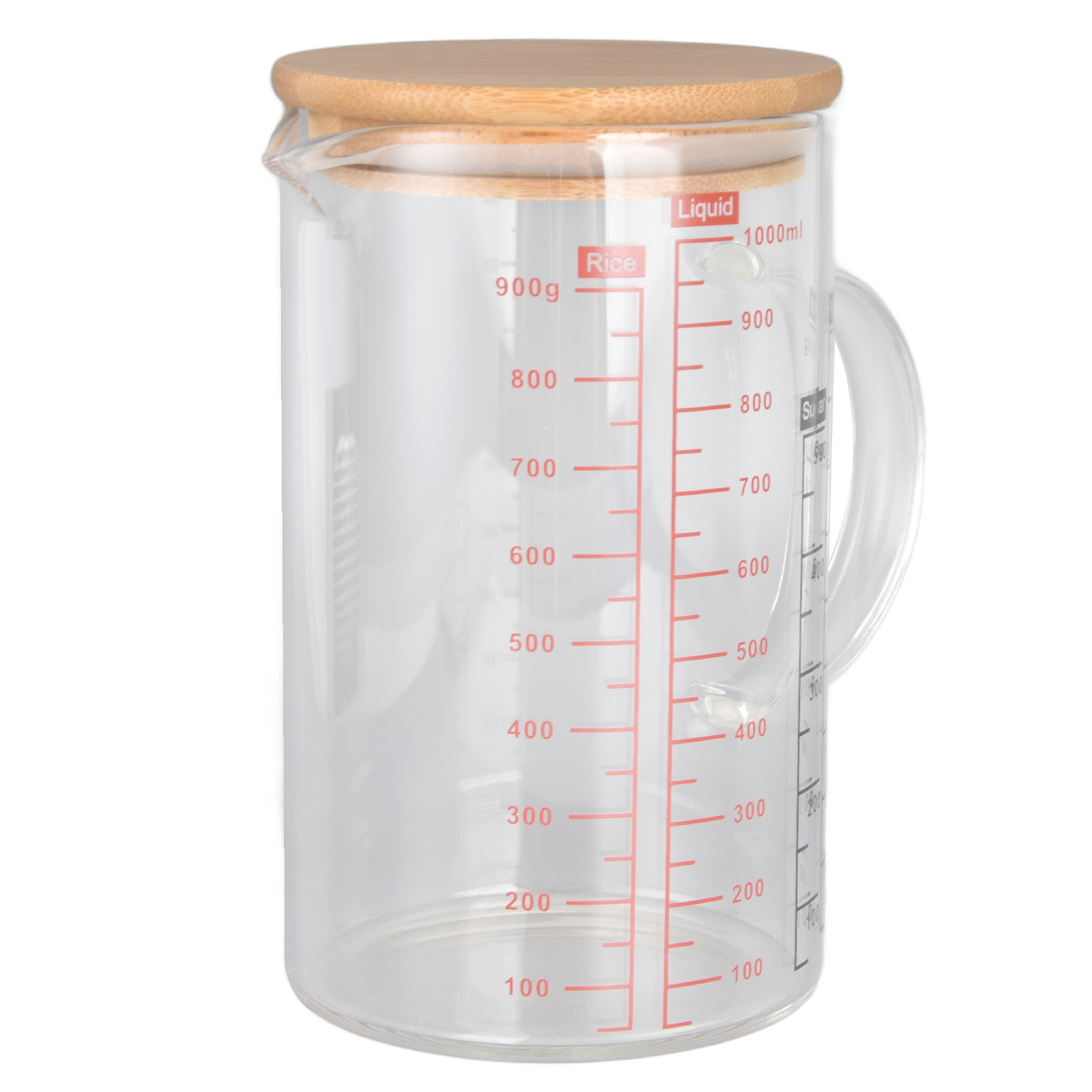 Hitzebeständiger Messbecher Mit Skala, Mikrowellengeeignetes Küchenutensil, Transparenter Behälter Für Milch Und Joghurt, 1000 Ml