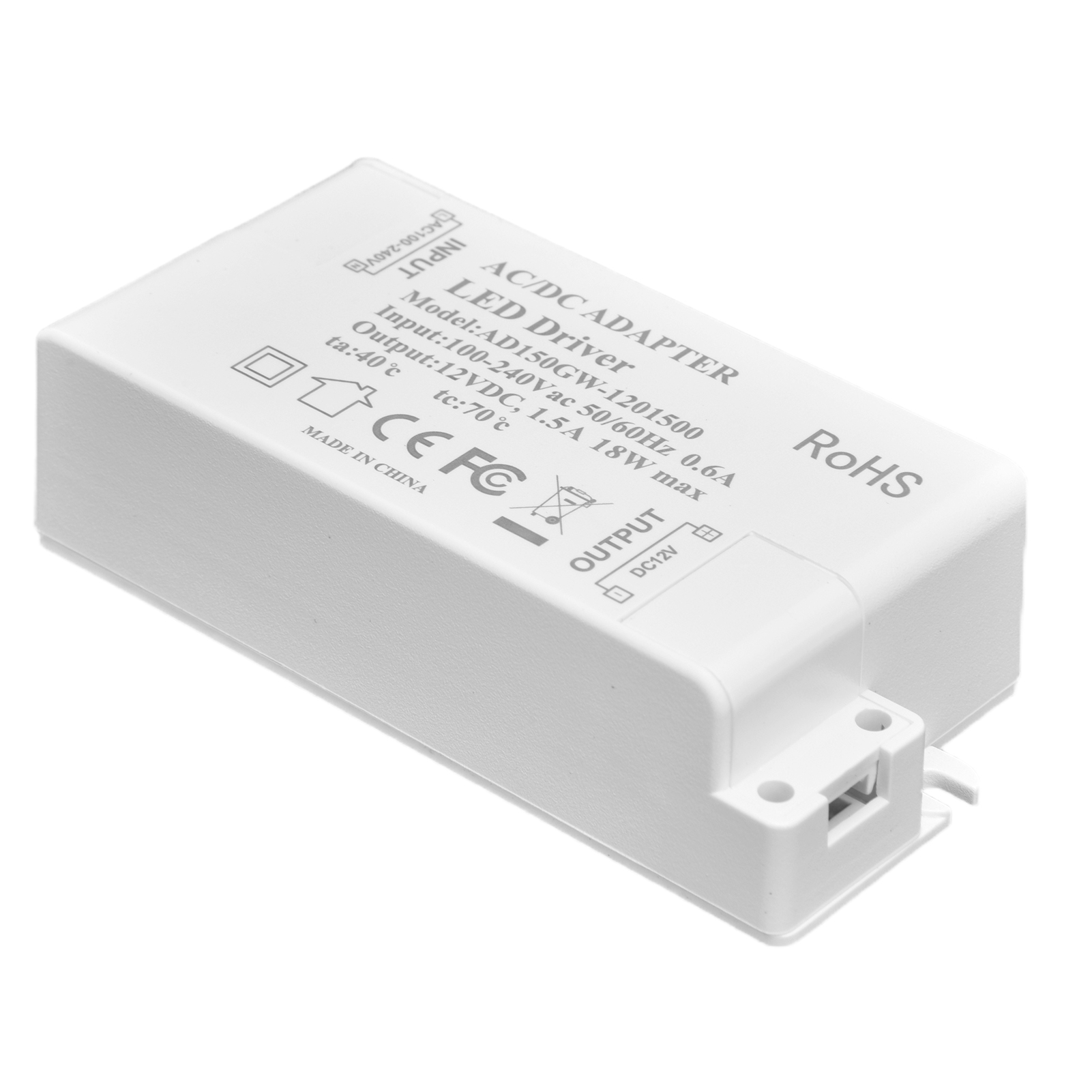 Dc12v 1,5a 18w Led-netzteil, Ac100-240v Niederspannungstransformator, Ac-dc-wandler, Schaltnetzteil, Modell Q-18w/ad150gw-1201500.