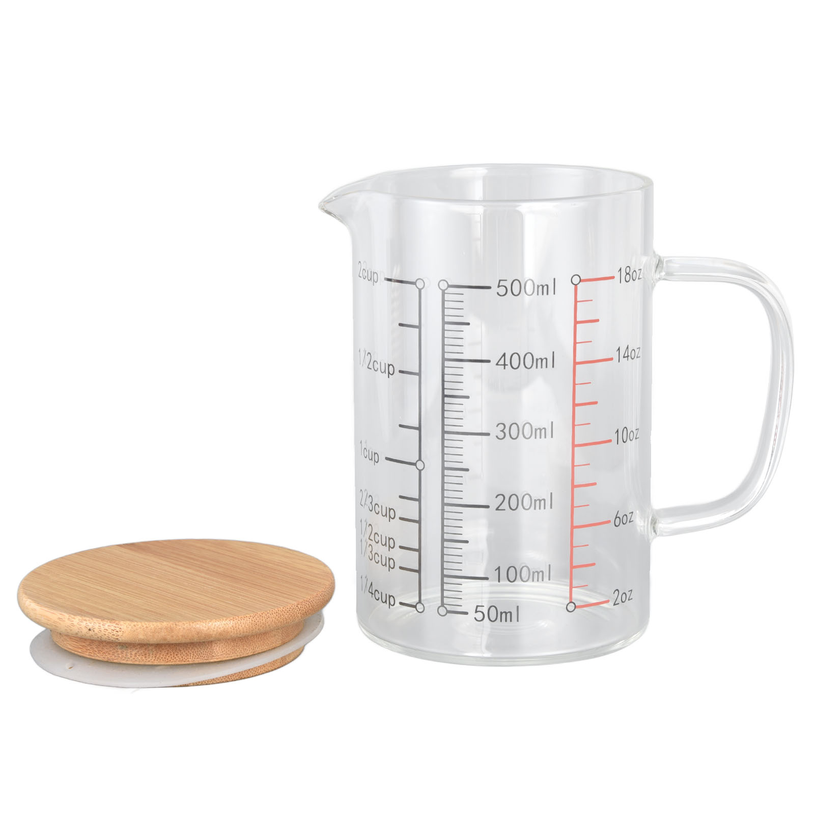 500-ml-messbecher Mit Skala, Hitzebeständig, Transparent Und Mikrowellengeeignet, Zum Kochen, Für Milch Und Joghurt