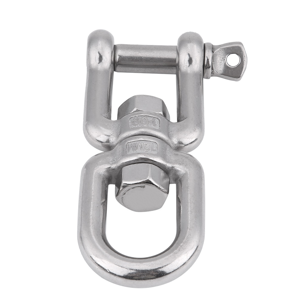 Hochleistungsfähiger Drehwirbel Aus Edelstahl 304, Federbelasteter Hakenring (12 Mm)