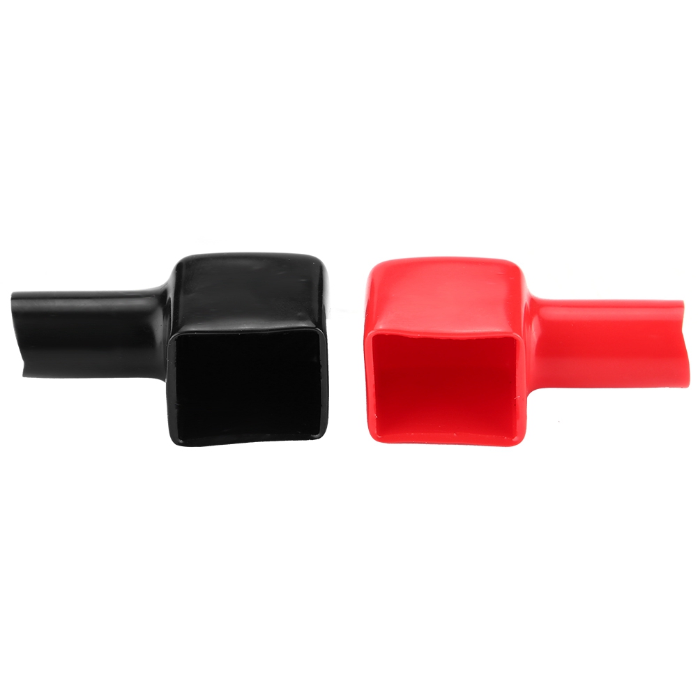2 Autobatterieanschlüsse, Plus- Und Minus-schutzkappen, Schwarz Und Rot