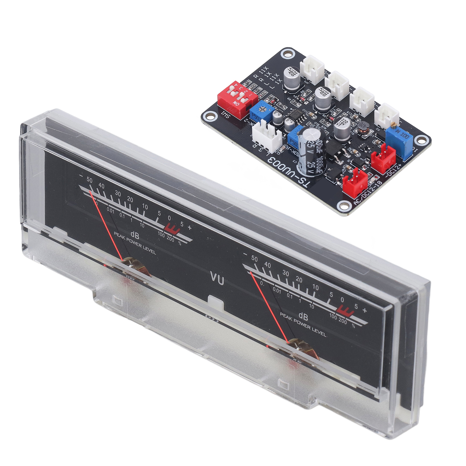 Audio-vu-meter, Hochpräzise Schallpegelanzeige Mit Weißer Hintergrundbeleuchtung, Verstärker-netzteil, Steuermodul Und Flachbandkabel Im Lieferumfang Enthalten.