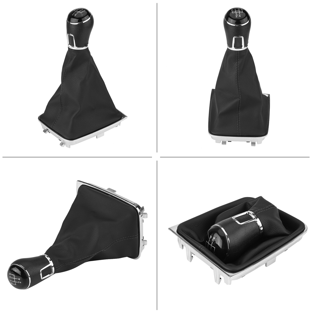 Schalthebelkopf-set Für 5-gang-schaltgetriebe Mit Leder-staubschutzhülle Für Volkswagen Golf 7 Mk7 2013-2018