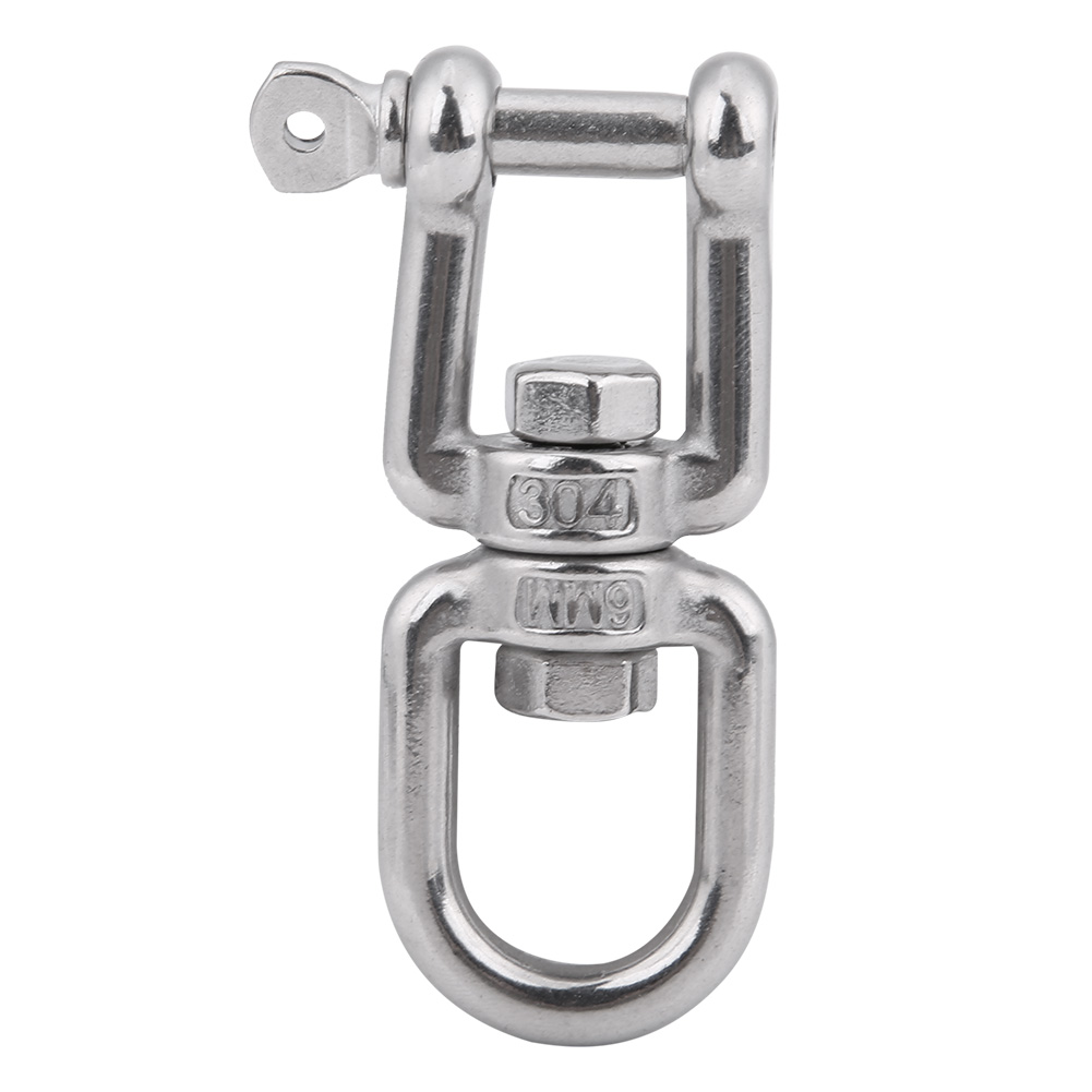 Robuster Drehkarabiner Aus Edelstahl 304, Drehbarer Drehring Mit Rollgelenk (6 Mm)