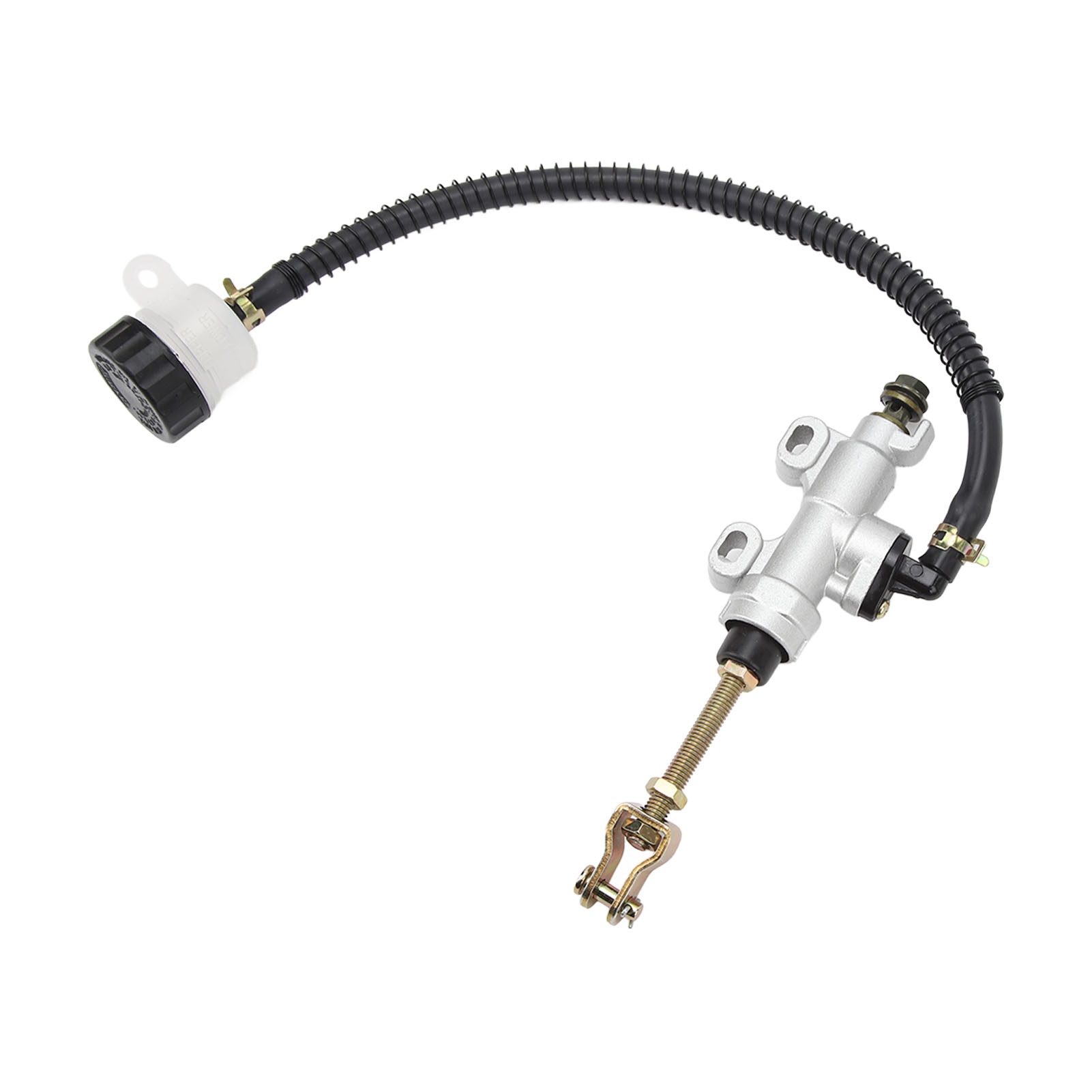 Hydraulischer Hinterradbremszylinder Mit Silbernem Ausgleichsbehälter Für Motorrad, Dirtbike Und Quad
