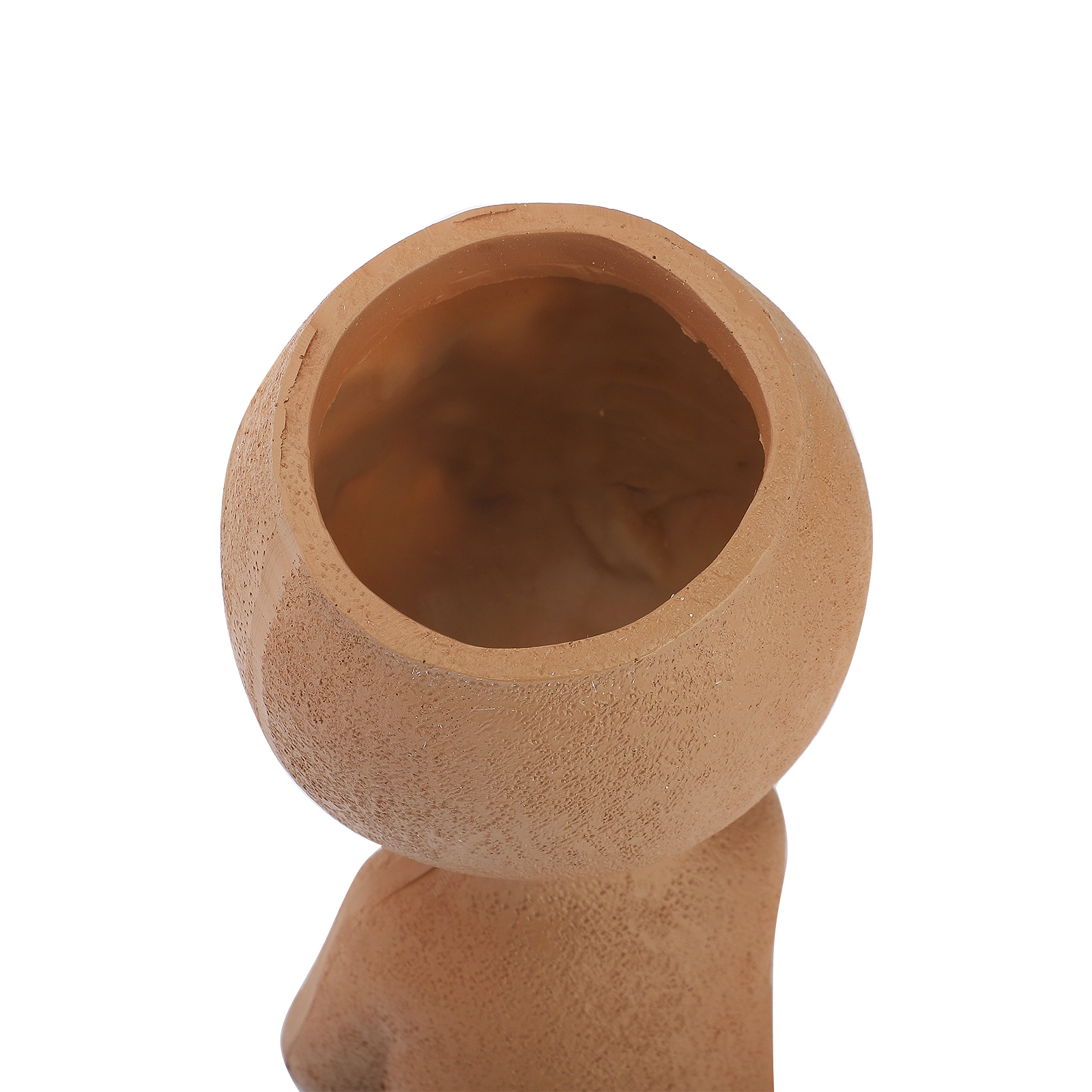 Kunstharzfigur Für Pflanzen, Beiger Kunstharztopf, Gartendekoration, Feenfigur, Originelles Geschenk