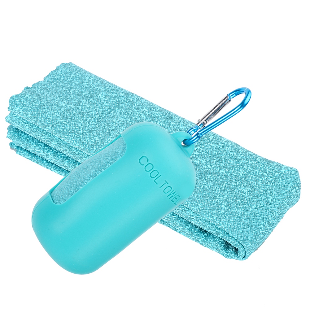 Tragbares, Schnelltrocknendes Mikrofaser-reisehandtuch Mit Kühlfunktion Für Sport Und Dusche, Geeignet Für Outdoor-camping (blau)