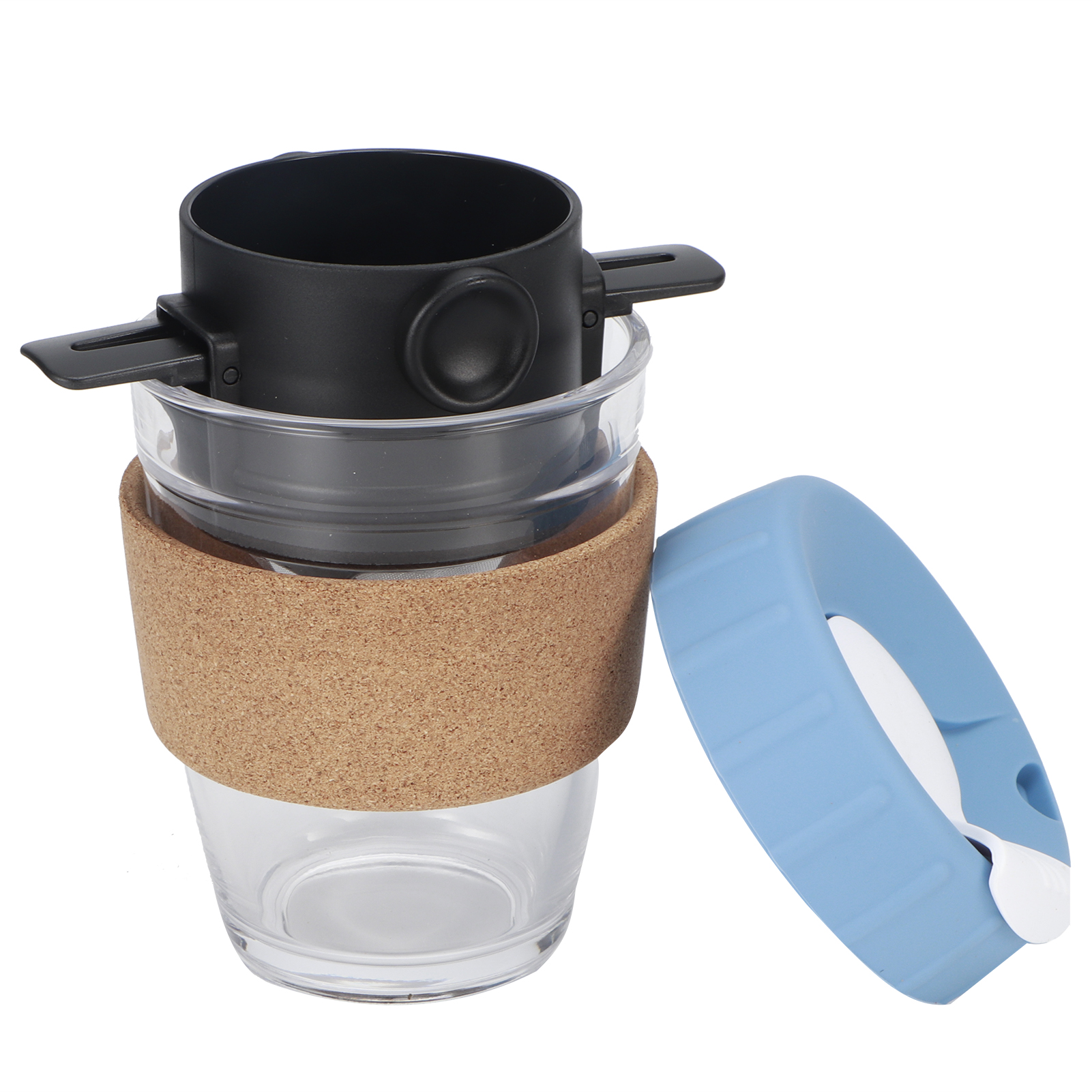 Wiederverwendbarer Tropffilter Für Kaffee Und Tee, Tragbarer Edelstahl-kaffeefilter, Blau