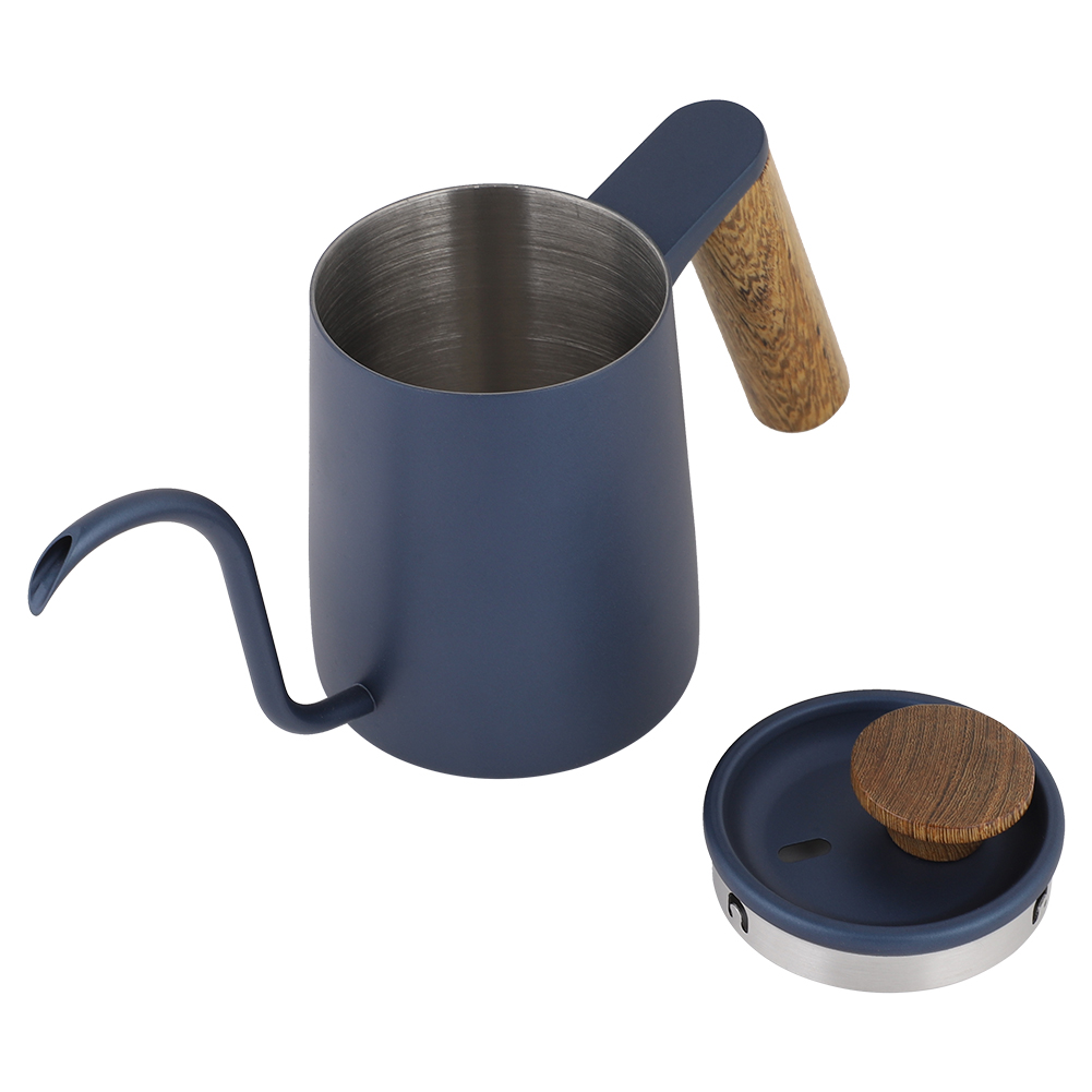 350 Ml Kaffeekanne Mit Edelstahlgriff Und Langem Schwanenhalsausguss (blau)