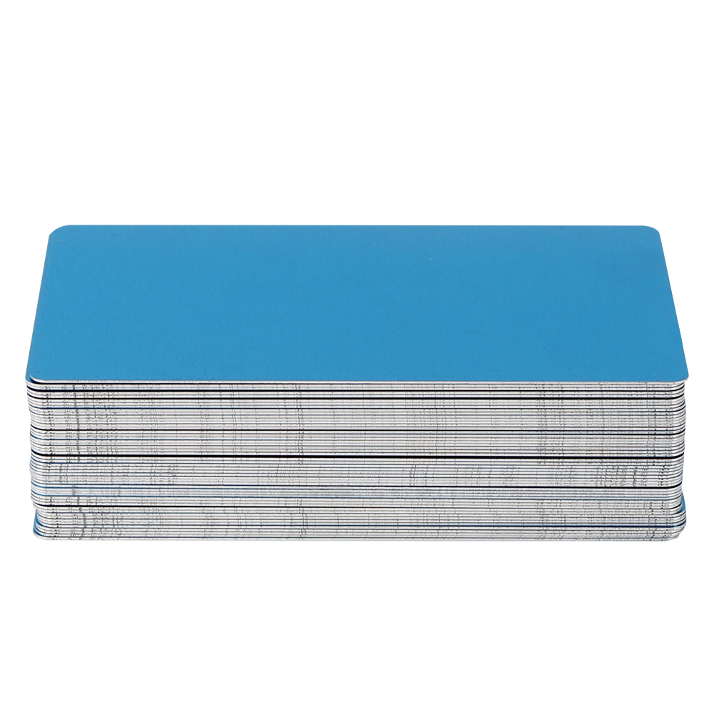 50 Stück Blaue, 0,45 Mm Dicke Markierungsmetallkarten, Prüfmaterial-namensschilder, Aluminiumplatten