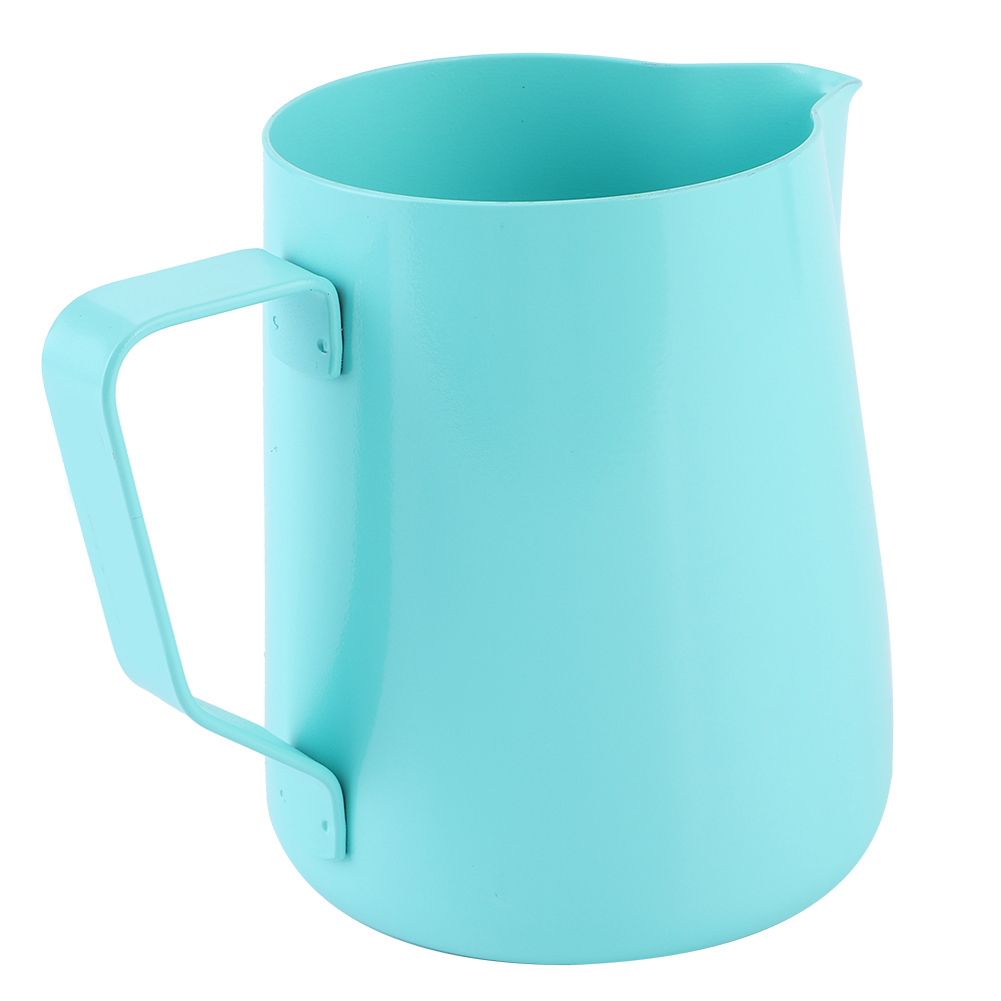 Haushalts-kaffeekanne Aus Edelstahl, Milchschaumkanne, Latte-art-zubehör, 600 Ml, Blau