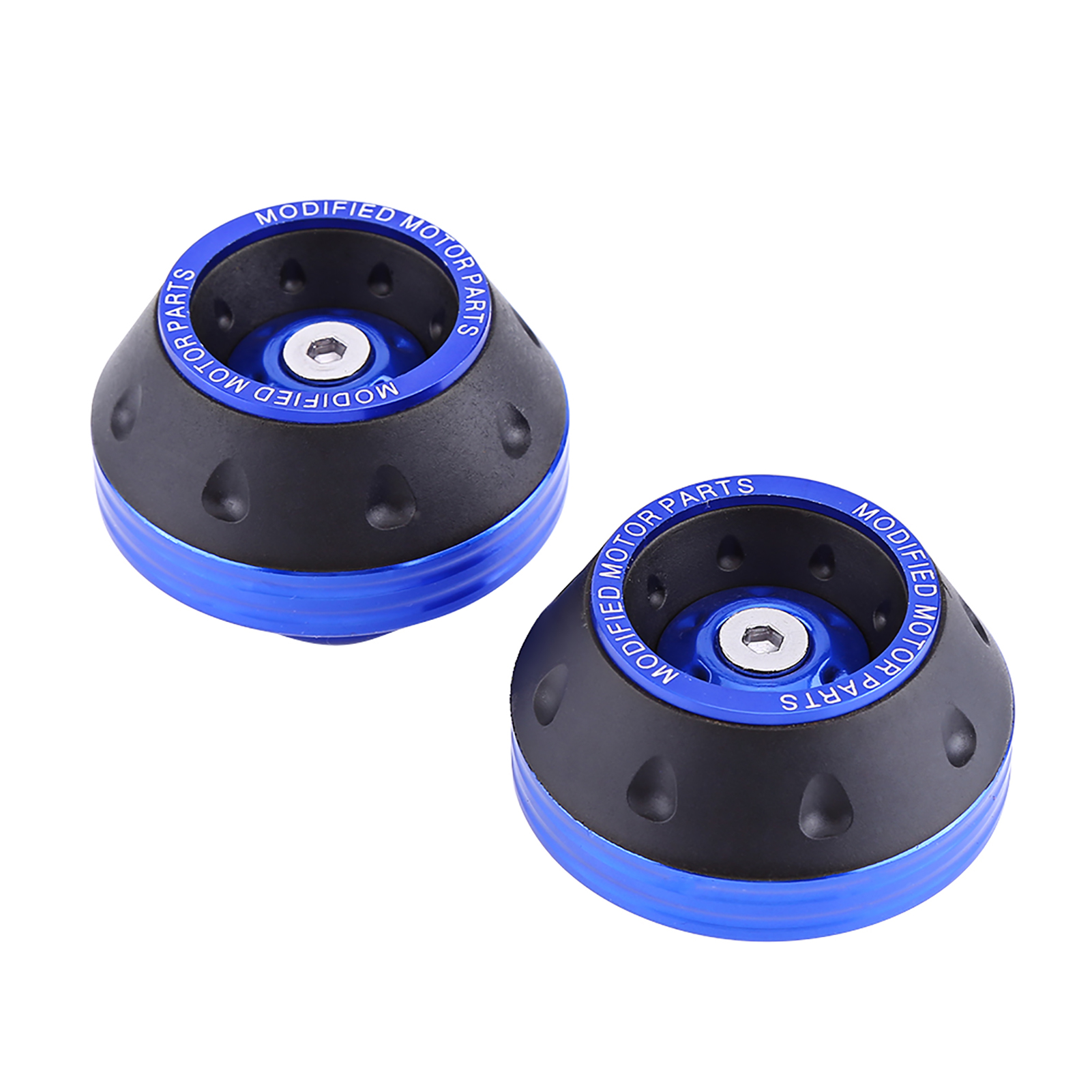 Cnc-gefräster Aluminium-frontstoßfänger Für Motorrad/roller, Rahmen-/radaufprallschutz, Blauer Slider-satz