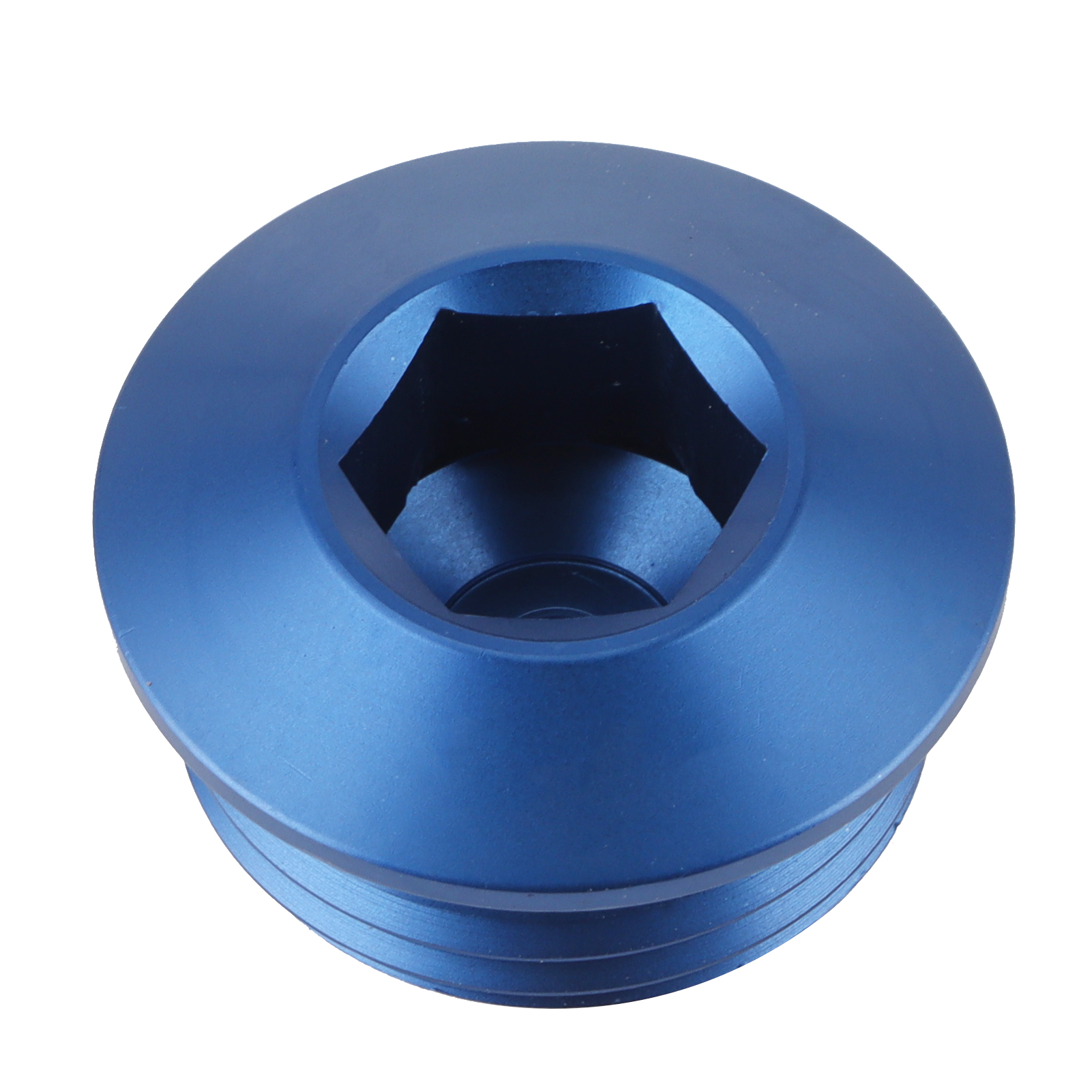 Cnc-gefräster Blauer Aluminium-sechskant-dichtungsstopfen -12an Mit O-ring
