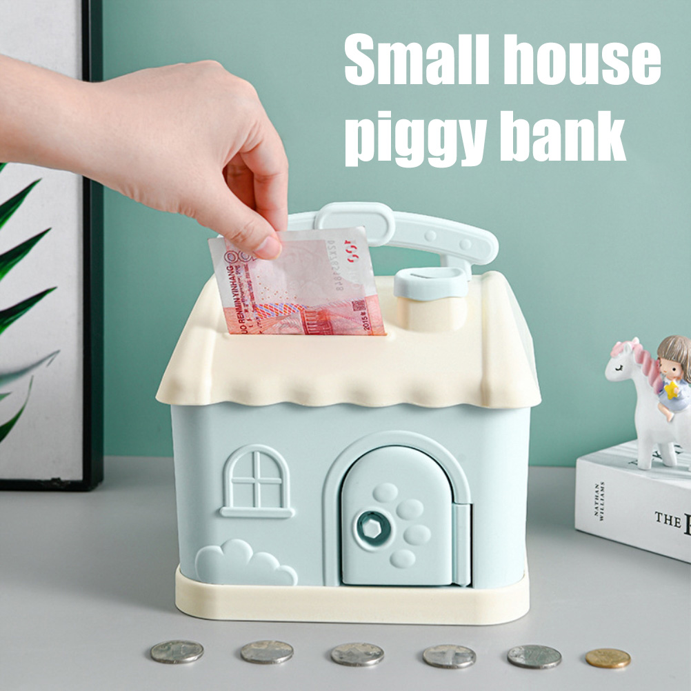 Blaues Kinder-sparschwein, Niedlicher Und Herausnehmbarer Sparsafe, Geschenkidee Zum Geburtstag Oder Zu Weihnachten Für Kleine Jungen Und Kleine Mädchen, 1 Stück.