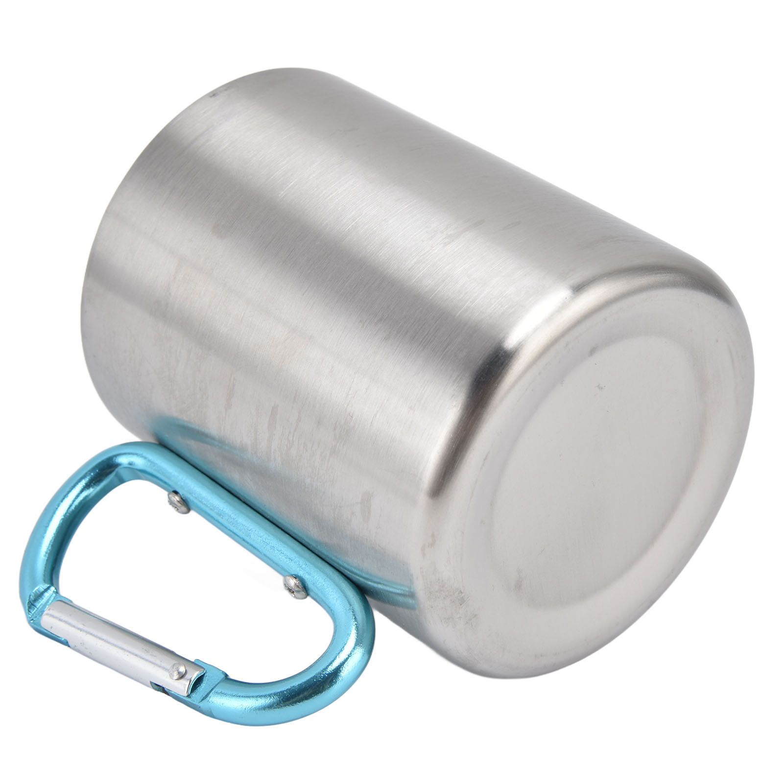 Faltbarer Reisebecher Aus Edelstahl 304 Mit Griff, Tragbarer Kaffeebecher, 360 Ml, Blau