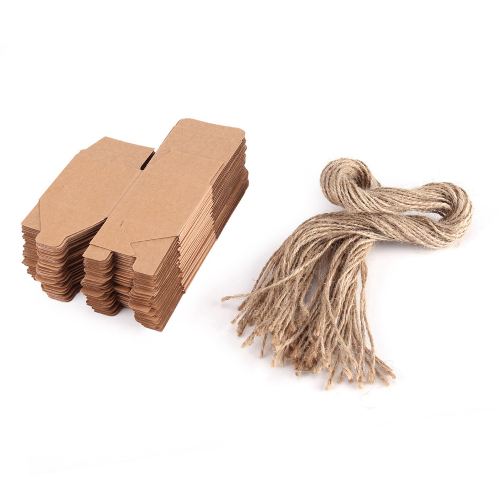 50 Stück Quadratische Schachteln Aus Braunem Kraftpapier Für Gastgeschenke Wie Süßigkeiten, Schokolade Und Partyartikel