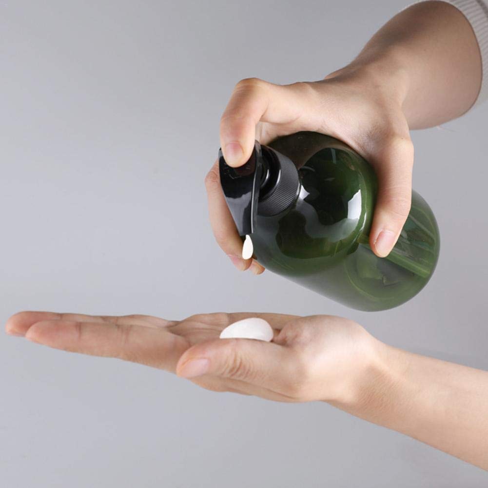 Set Aus 2 Pet-flaschen À 500 Ml, Runde Flasche Mit Schulter Für Lotion, Shampoo, Braune Apothekerflasche.
