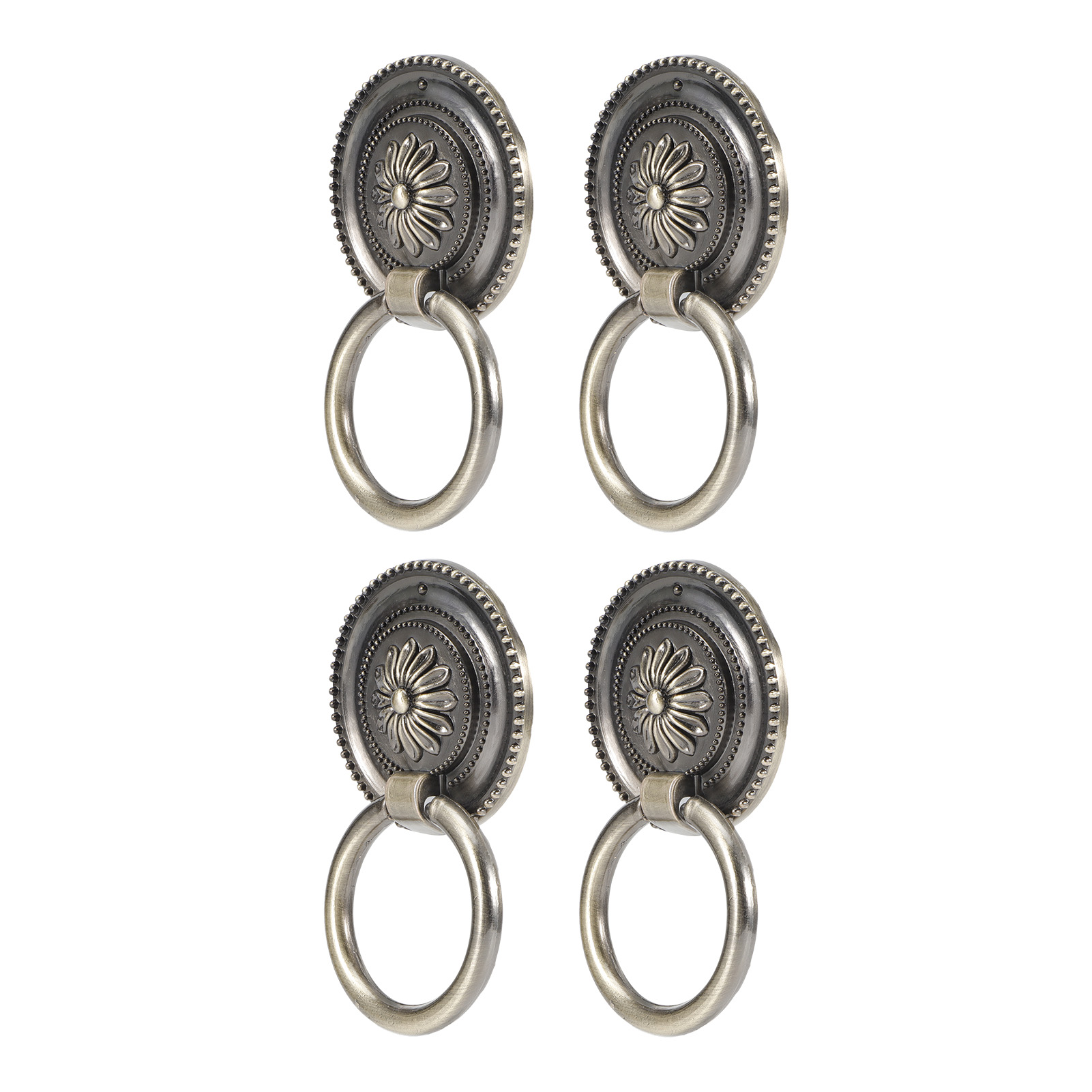 4-teiliges Türring-klopf-set Aus Antiker Zinklegierung Für Schubladen, Schränke Und Regale, Bronze