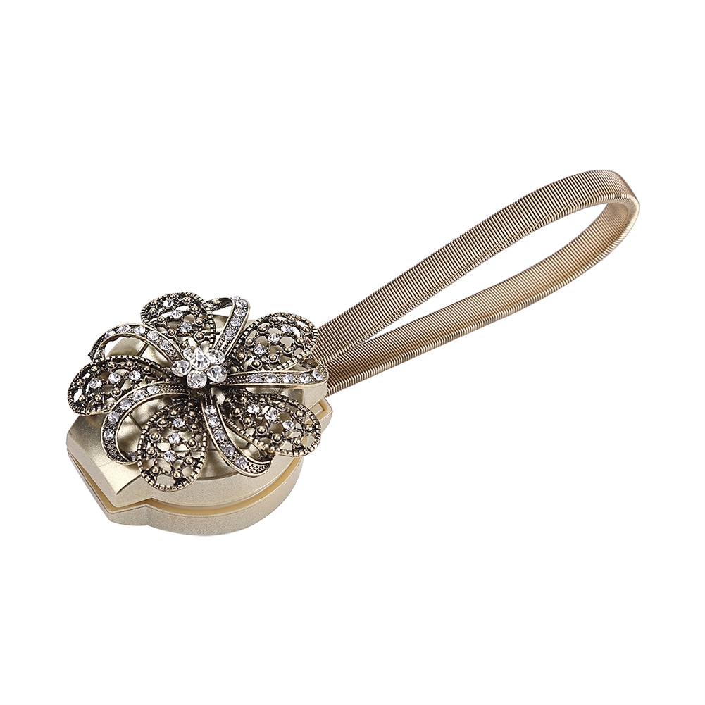 Einziehbarer Magnetischer Blumen-vorhangclip Mit Schnalle, Gürtelhalter, Krawattengürtel-zubehör, Bronze
