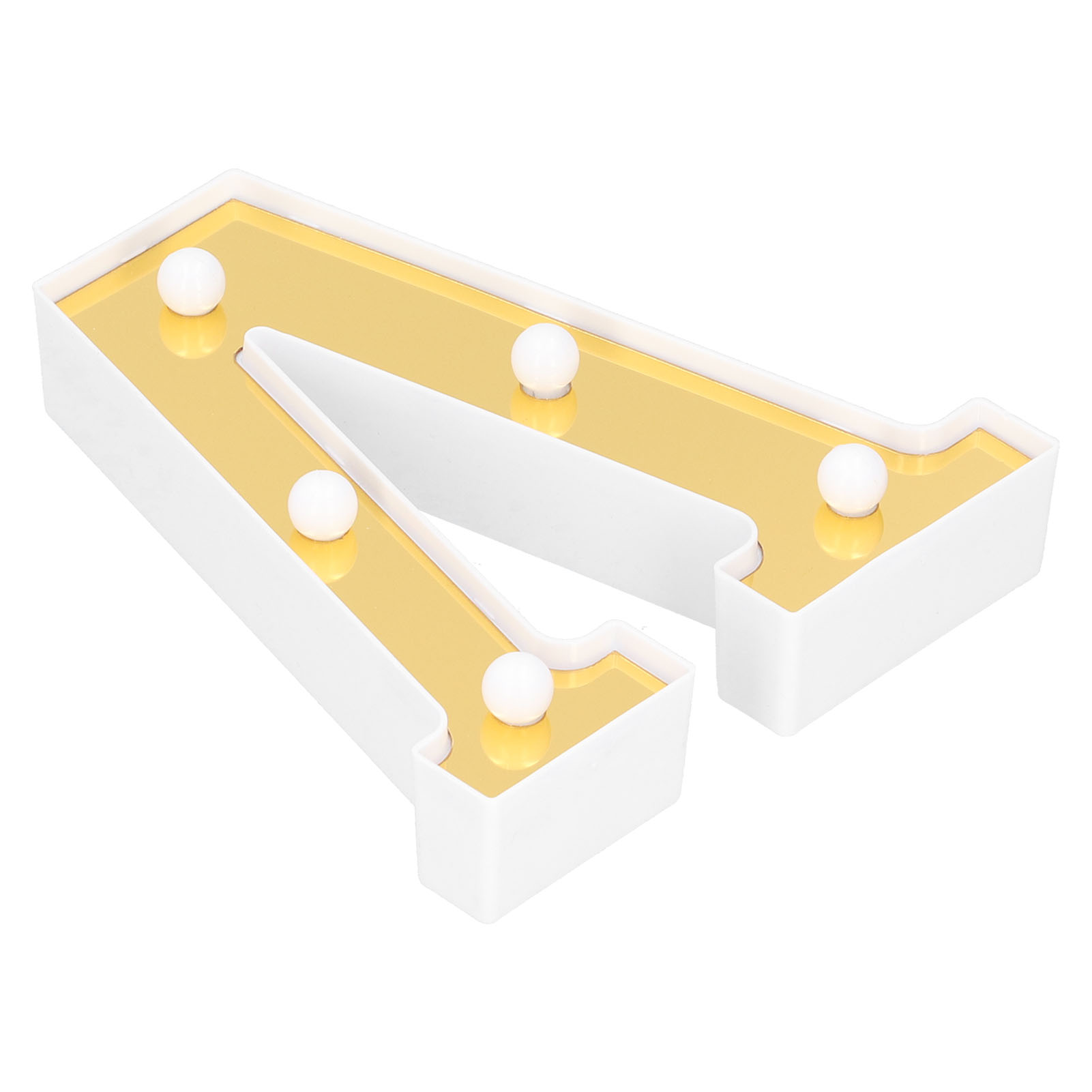 Goldene Led-buchstabenlampe In V-form, Ideal Für Heiratsanträge, Feste Und Partys, Warmweißes Licht