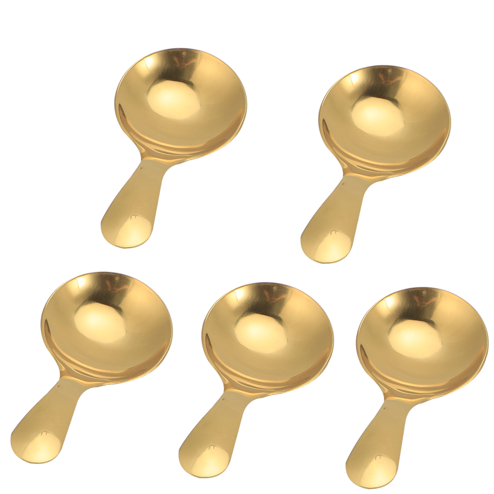 5-teiliges Set Aus Edelstahl 304: Eisportionierer, Teelöffel, Dessertlöffel, Sahnelöffel, Küchenutensilien, Gold