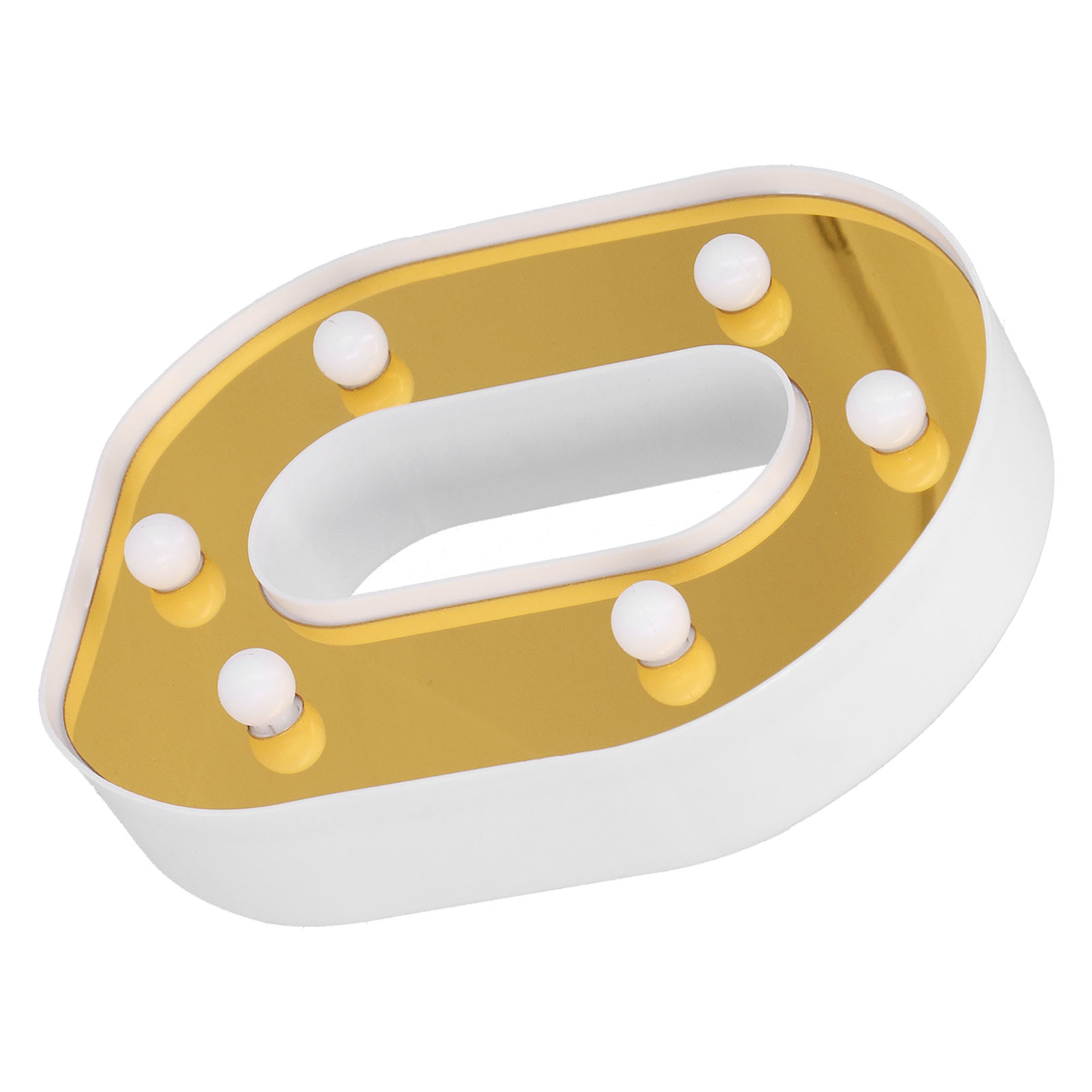 Goldene Led-buchstabenlampe O Für Schlafzimmer, Hochzeit, Geburtstag, Party – Warmweiß