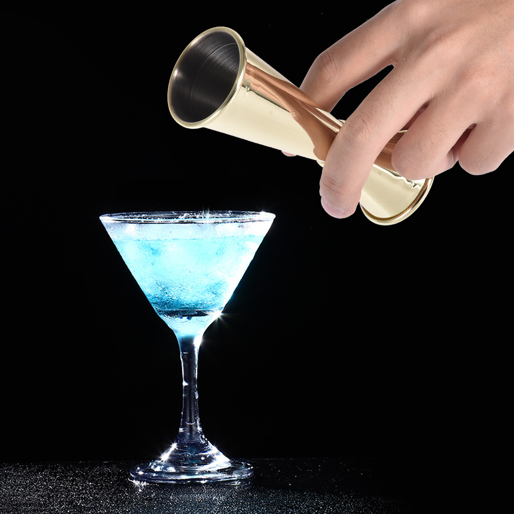 Doppel-jigger Aus Edelstahl 304, Bar-wein-cocktail-shaker, Barzubehör, Gold