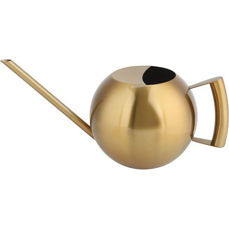 1000 Ml Edelstahl-gießkanne Mit Langer Öffnung, Ideal Für Gartenblumen Und Pflanzen, Gold
