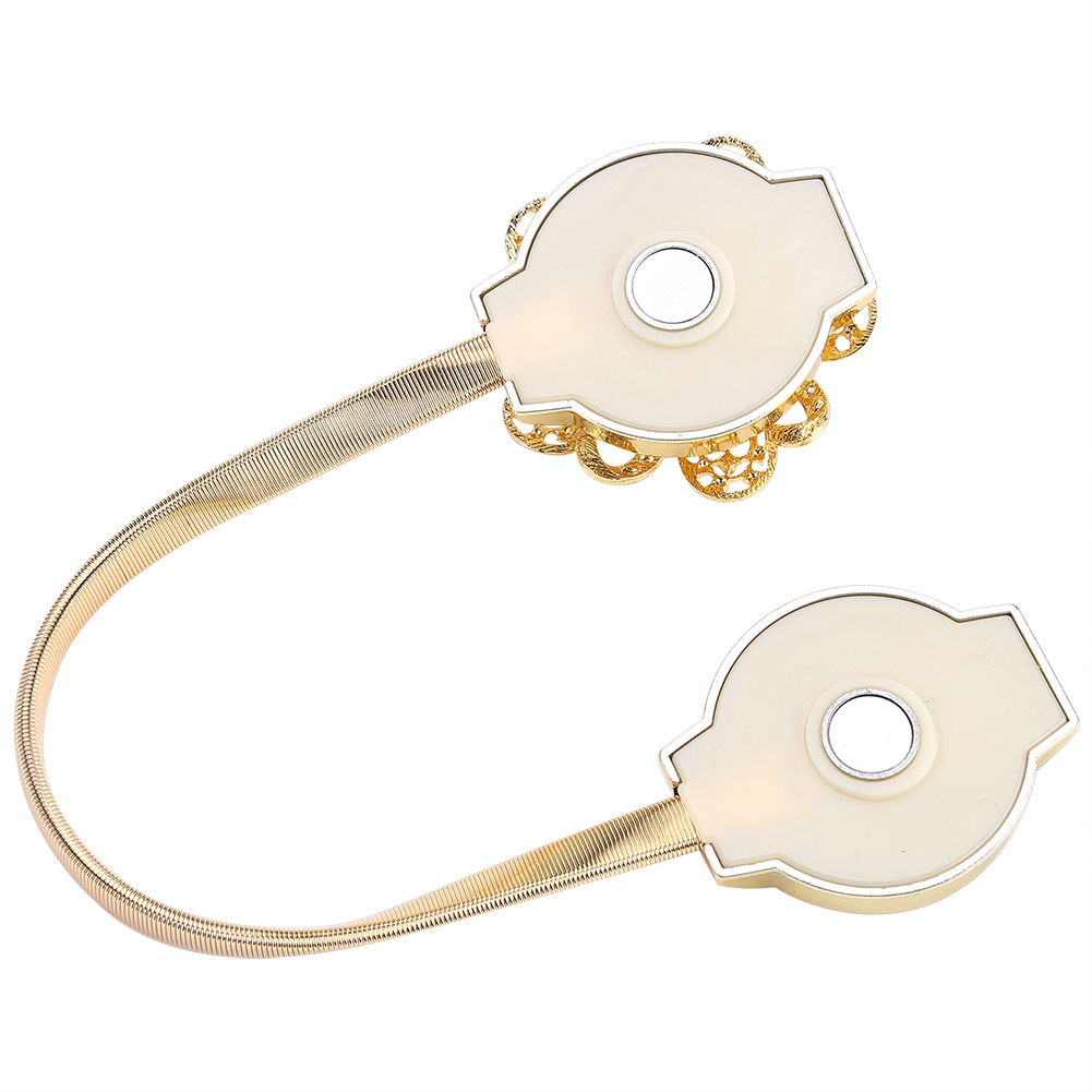 Einziehbarer Magnetischer Blumen-vorhangclip Mit Schnalle, Gürtelhalter, Krawattengürtel-zubehör, Goldfarben