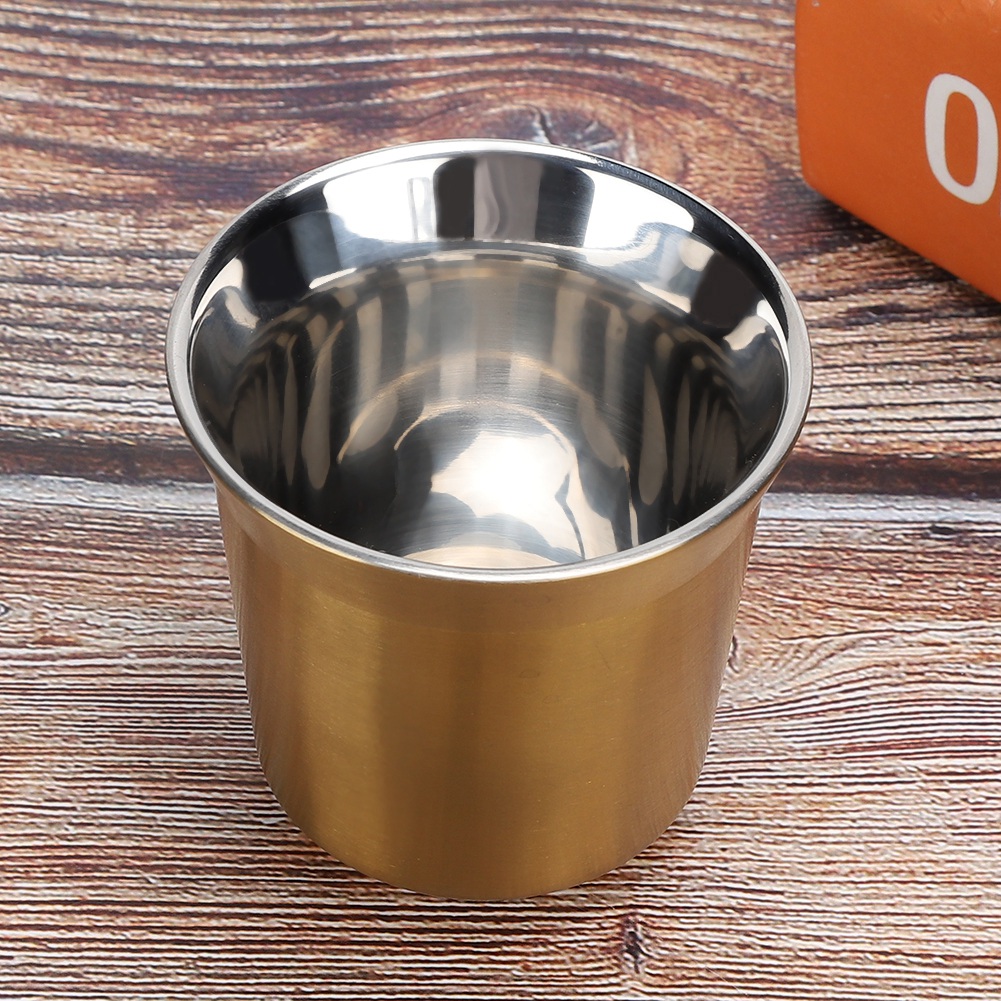 Doppelwandiger, Wärmeisolierter Kaffeebecher Aus Edelstahl 304 Für Zuhause, Café, Gold