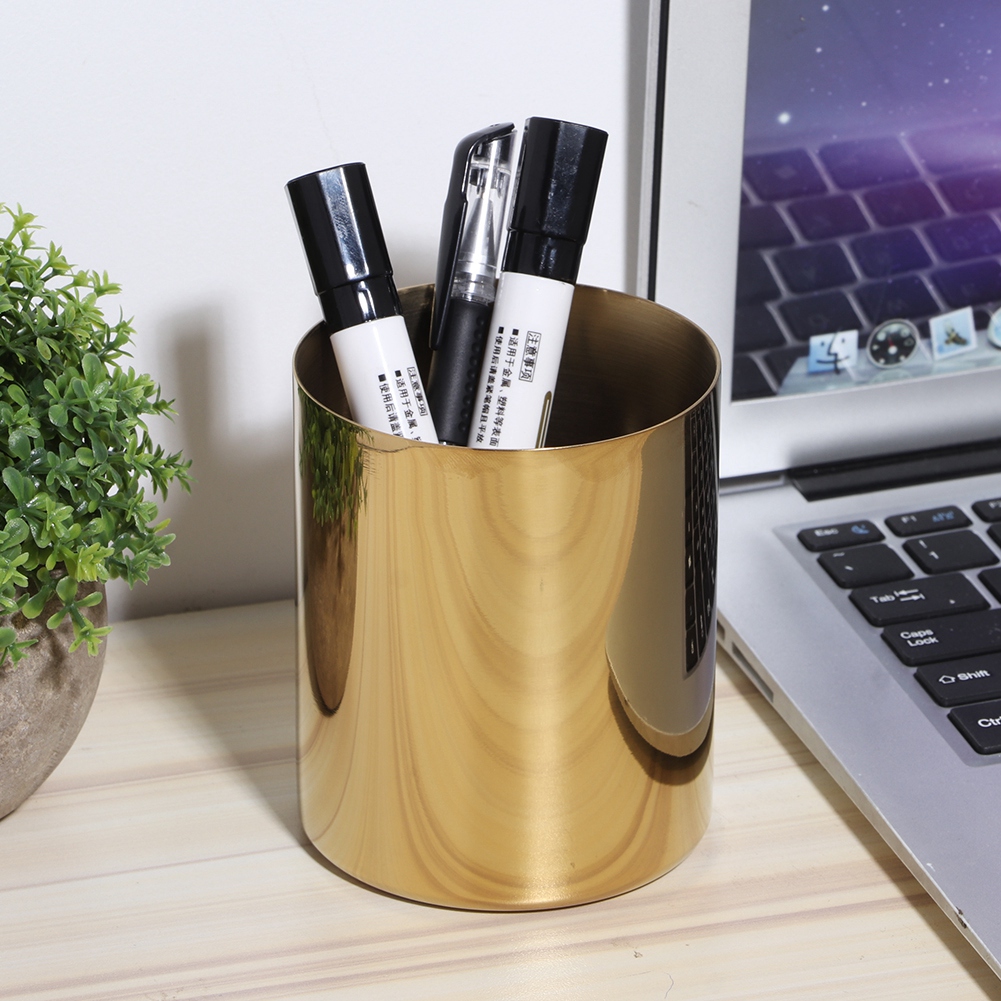 Goldener Stiftehalter Für Den Schreibtisch, Multifunktionale Stiftaufbewahrung, Schreibtischdeko Für Zuhause