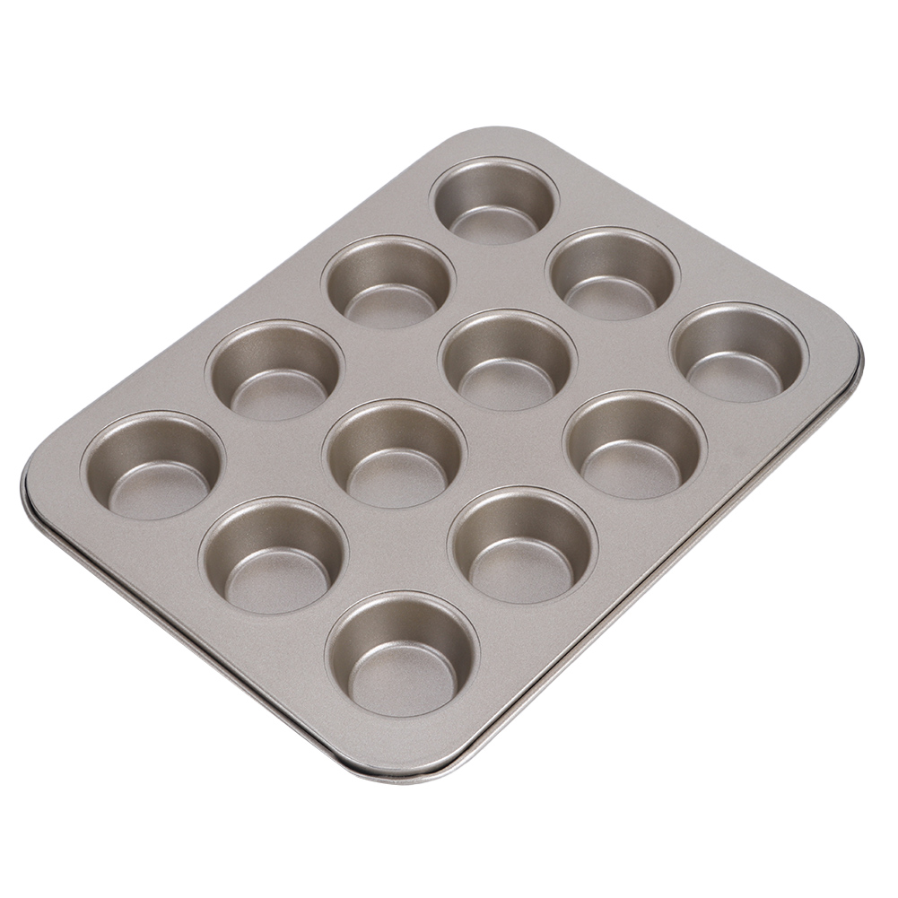12er-muffinform, Kuchenform, Antihaft-rundkuchenform, Küchenhelfer Für Zuhause, Kochen, Diy, Backutensilien (gold)
