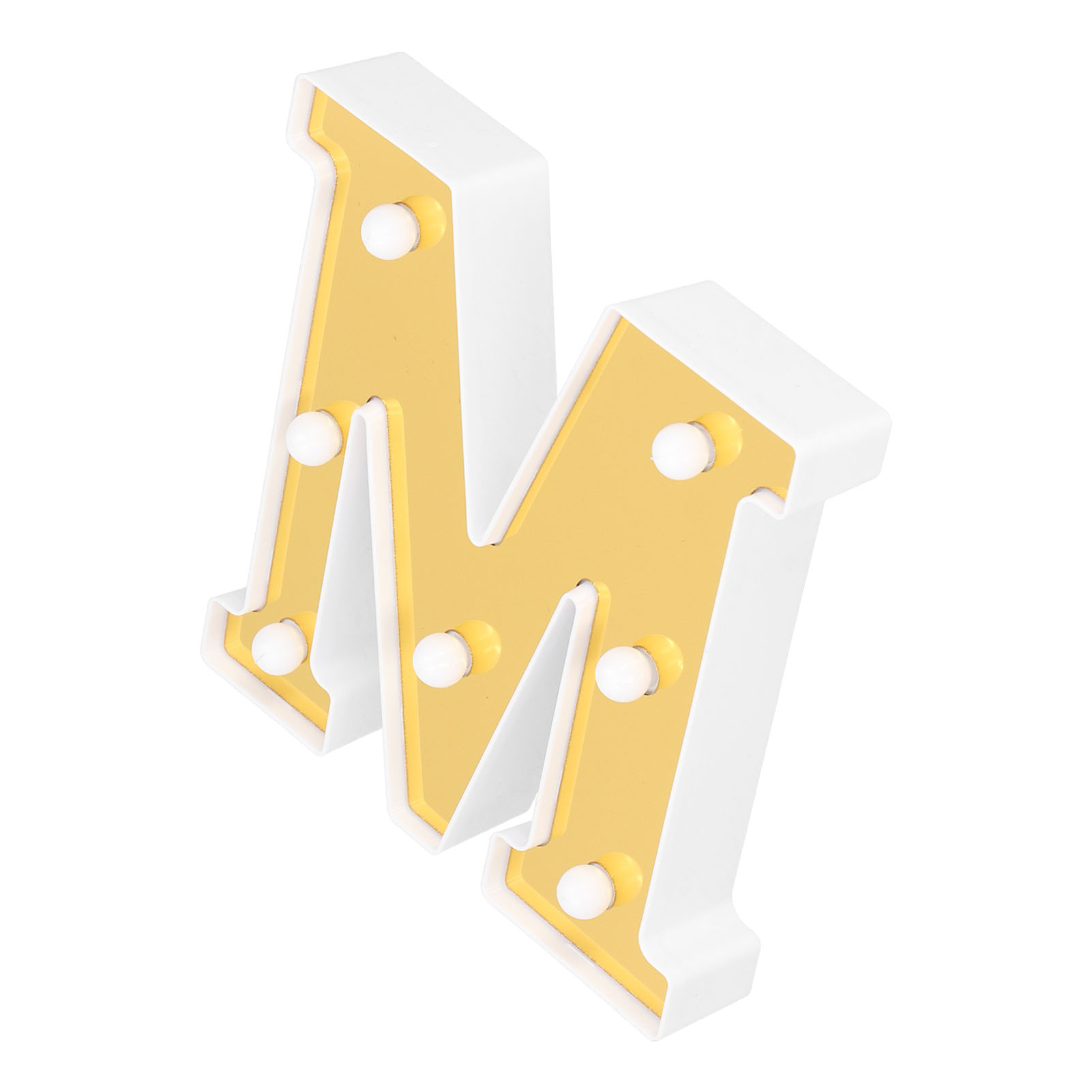 Led-dekorationslampe In Gold, M-form, Englisches Alphabet, Warmweißes Licht Für Den Innenbereich