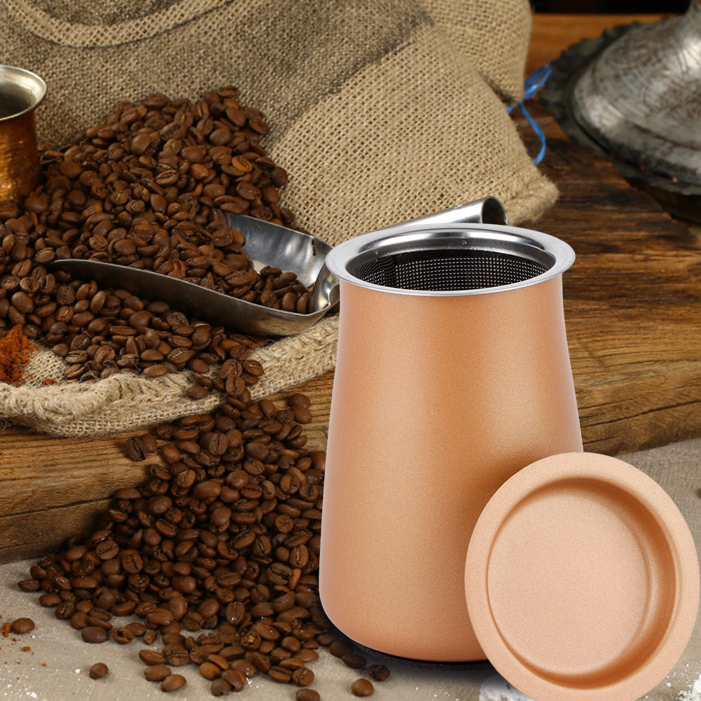 Edelstahl-kaffeepulversieb, Filterbecher, Kaffeezubereitungszubehör, Gold