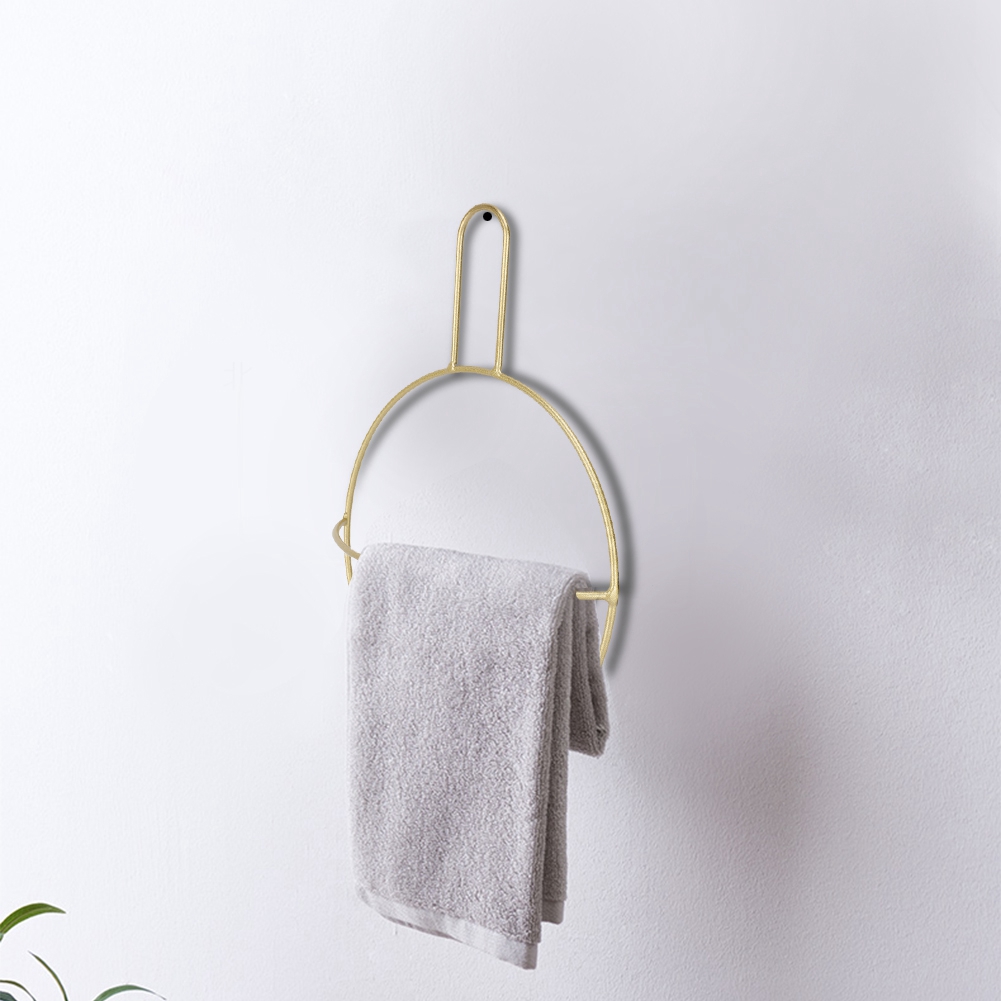 Wandmontierter Handtuchhalter Mit Ringhalterung Für Das Badezimmer (gold)