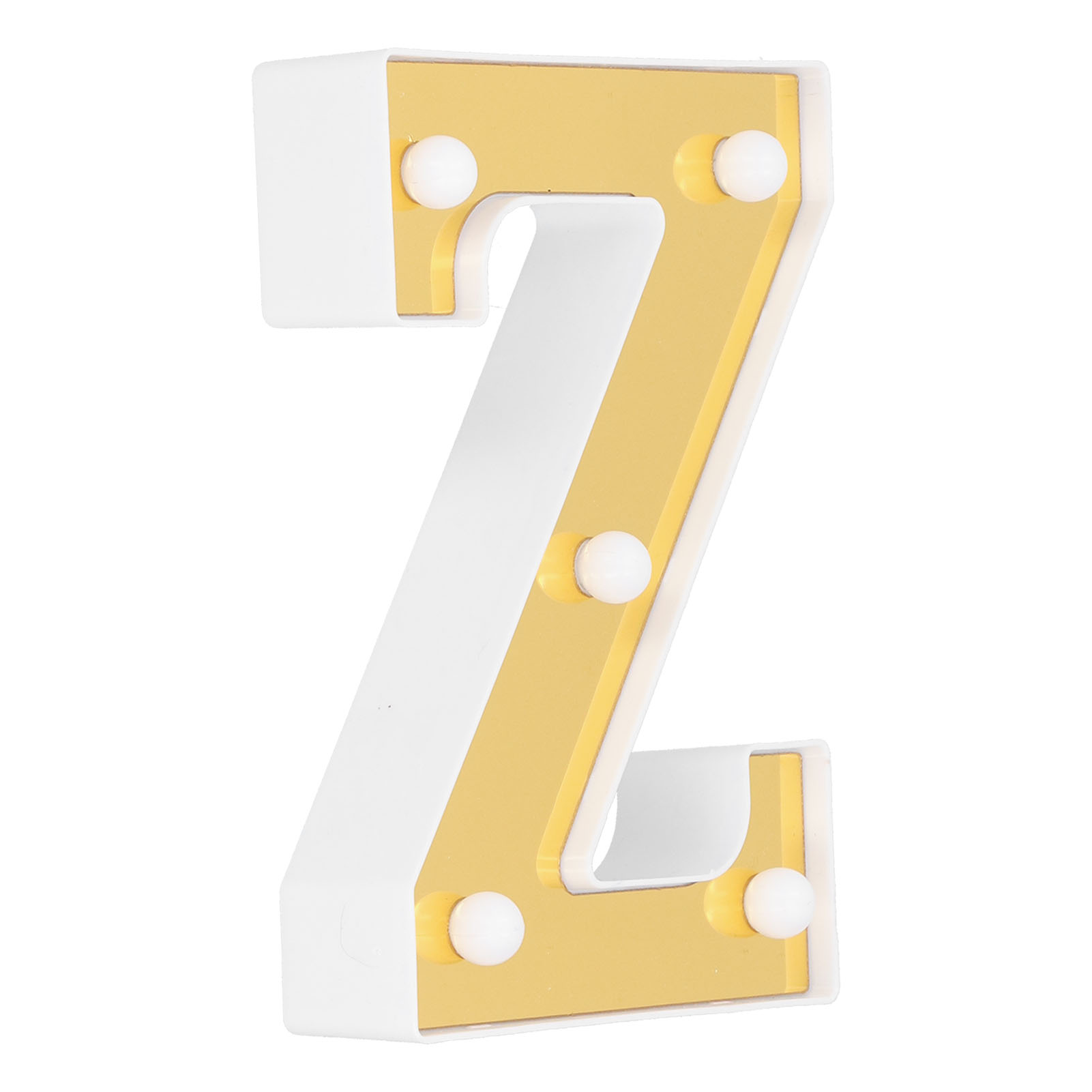 Goldene Z-förmige Led-lampe, Alphabet-buchstabenlicht, Warmweiß, Für Hochzeitsfeiern, Weihnachtsdekoration