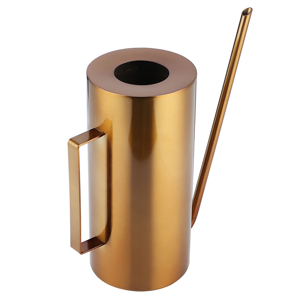 Gartengießkanne Aus Edelstahl Mit Langem Ausguss, 1,5 L, Goldfarben