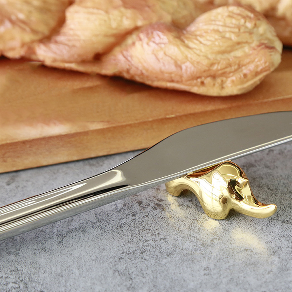 Niedlicher Essstäbchenhalter In Tierform, Goldfarben, Für Küche Und Schreibtisch