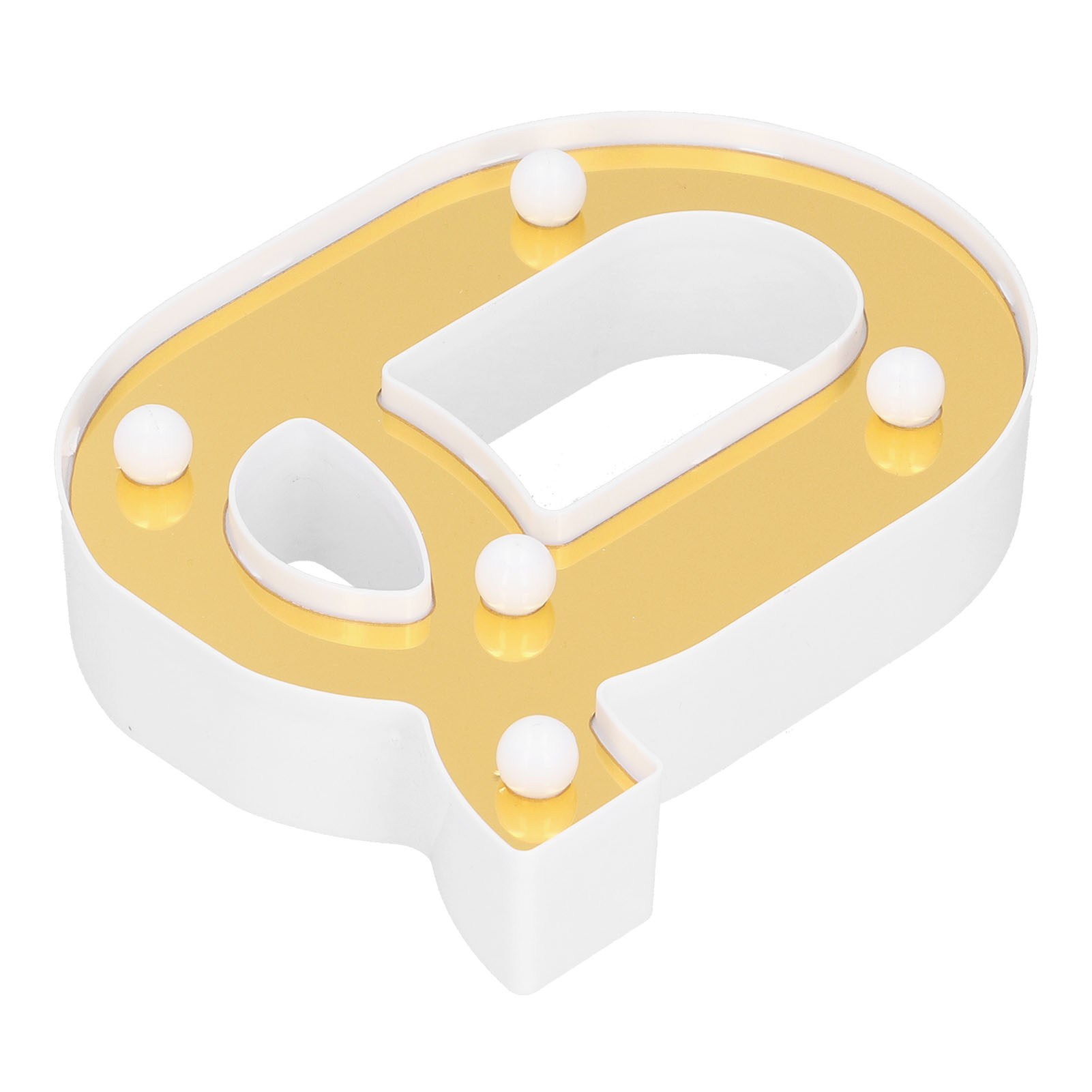 Goldene Led-buchstabenlampe Q, Warmweiß, Für Schlafzimmer, Hochzeit, Geburtstag Und Party.