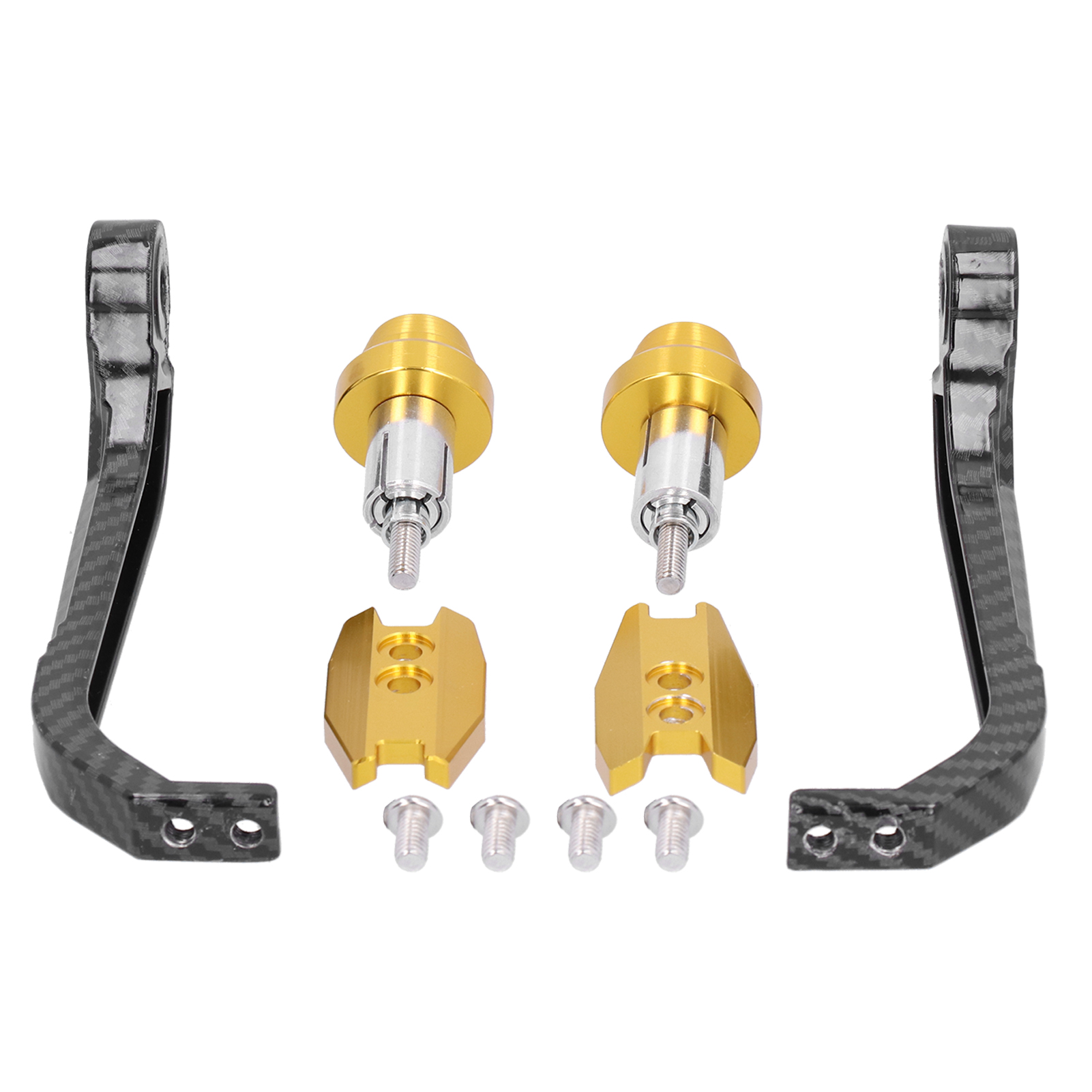 Motorrad-lenkerprotektoren In Carbonfaser-optik, Aluminium, Universal, 22 Mm / 0,87 Zoll, Gold