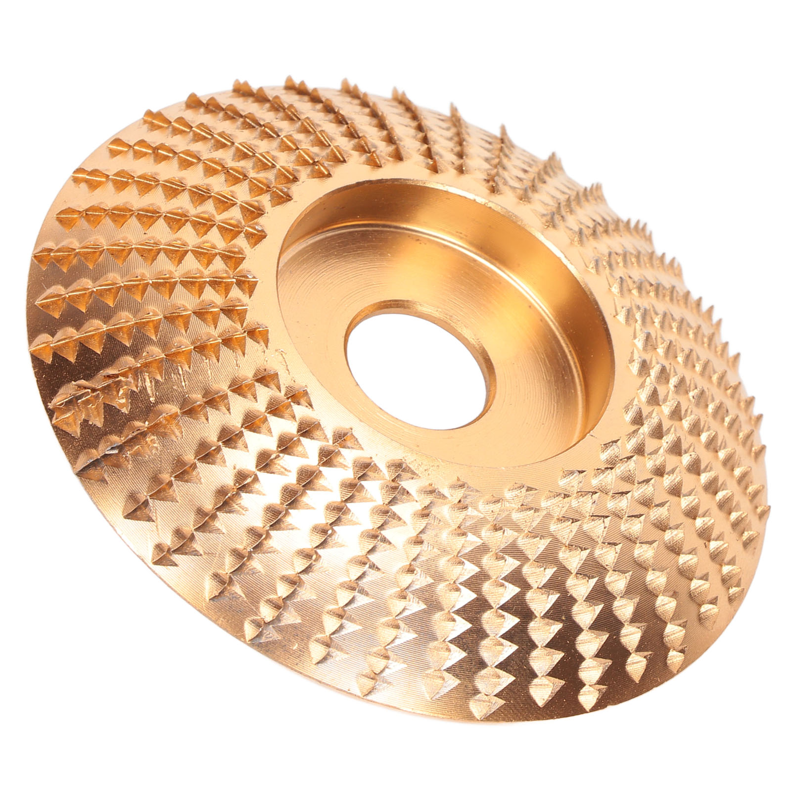 Set Aus Gebogenen, Goldenen Schleifscheiben Für Schleifmaschinen, Polier- Und Schärfscheiben, Ideal Für Holzbearbeitung, Teetabletts Und Formgebung.