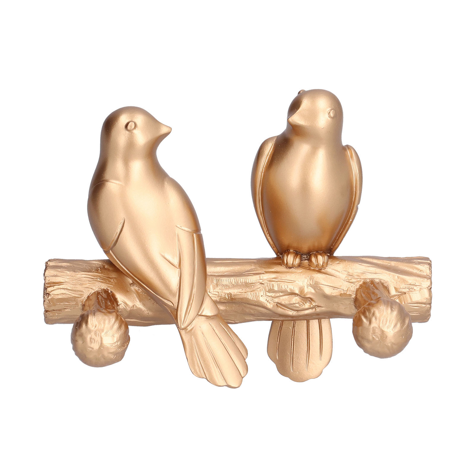 3d-vogel-wandgarderobenhaken-set, Kreative Wanddekoration Ohne Bohren, Gold, Für Eingangsbereich/flur (nx0181b2)