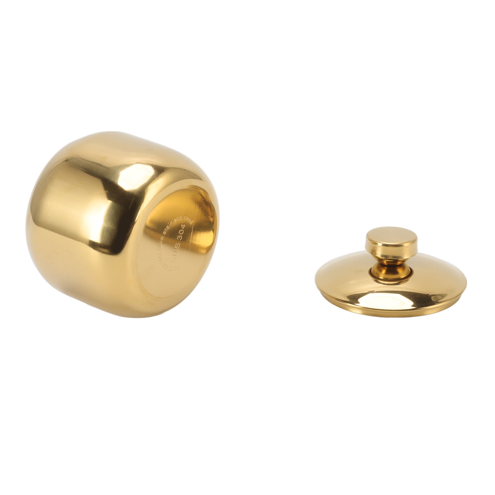 Goldfarbenes Edelstahlgefäß Für Gewürze, Salz, Zucker, Pfeffer, Würztöpfchen Mit Deckel, Aufbewahrungsorganizer.