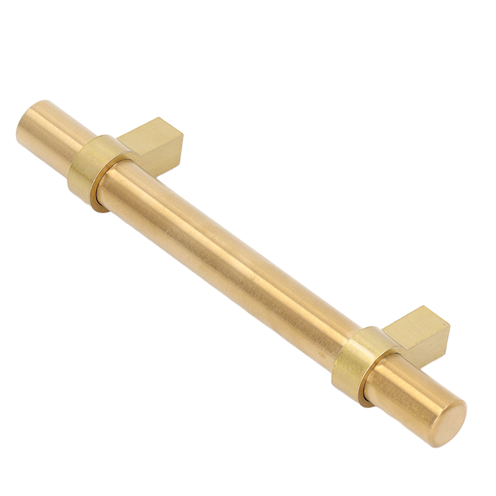 Set Mit 10 Hohlen, Goldfarbenen Edelstahlgriffen, 14 Mm Durchmesser, Für Küchenschubladen, Quadratisch, 96 Mm Lochabstand