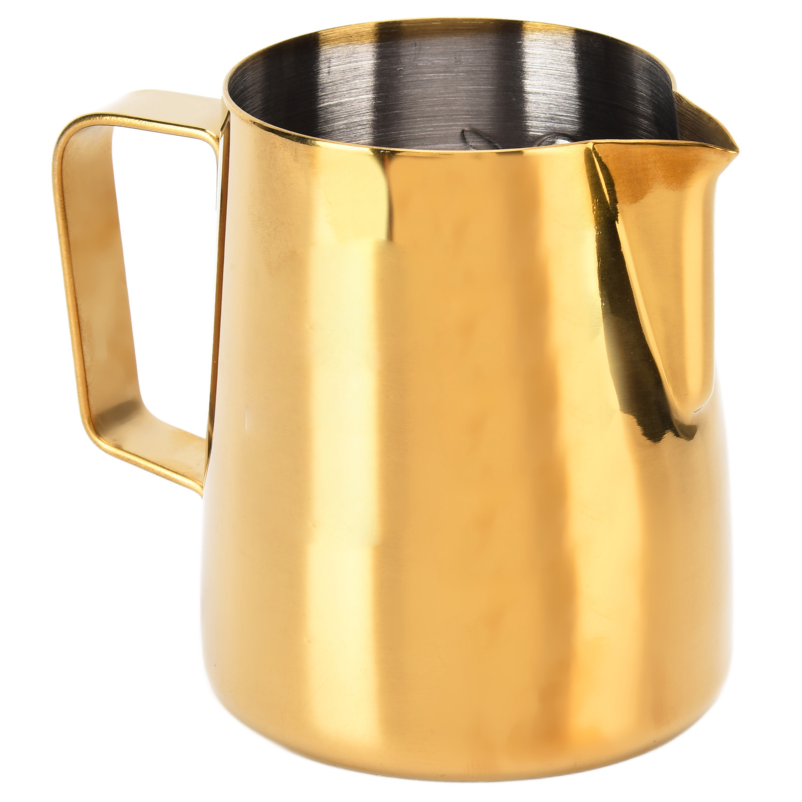 380 Ml Milchkännchen Aus Glänzendem Gold, Schwanenhalsauslauf, Edelstahl 304 Für Latte Art